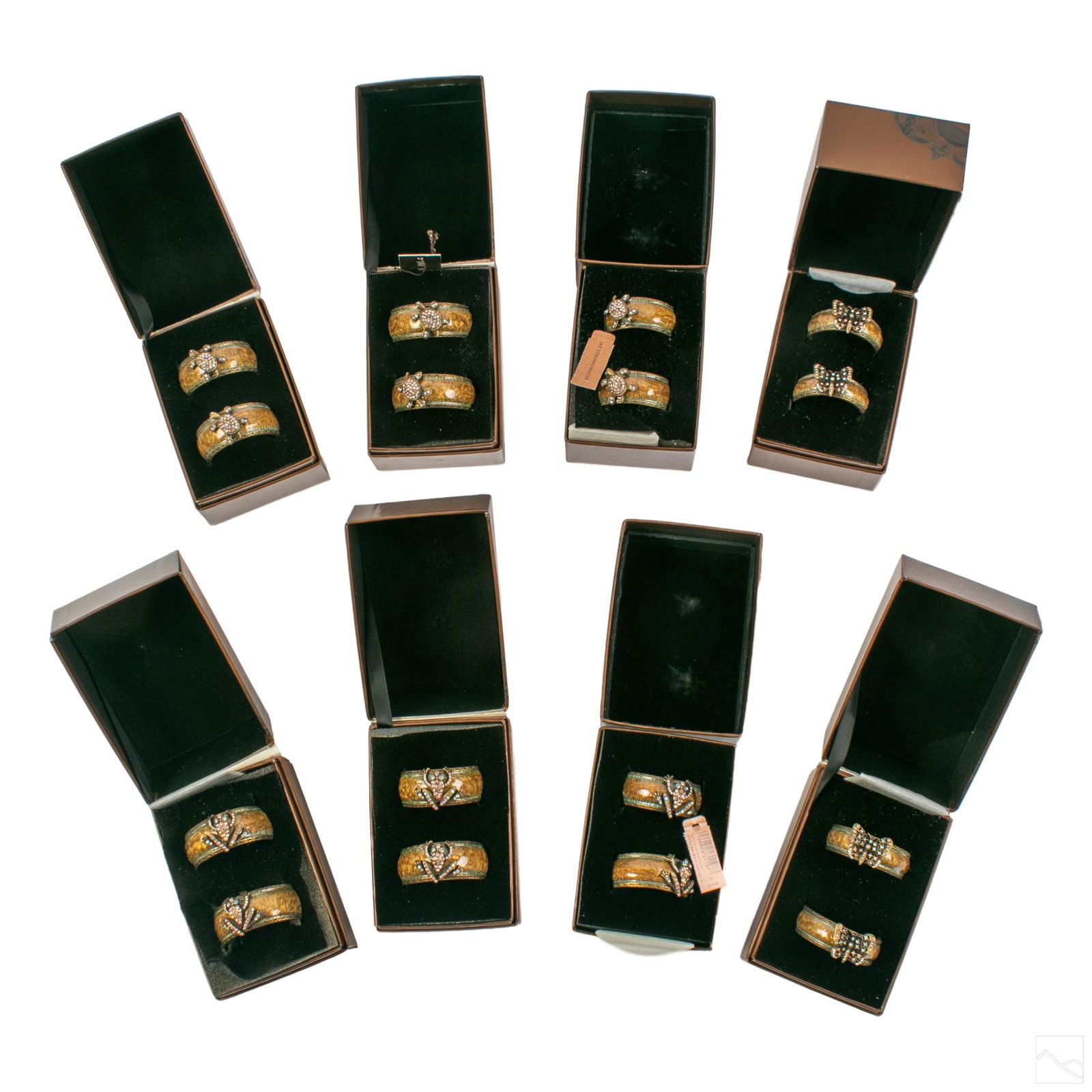 Jay Strongwater Enameled Wildlife Napkin Rings Lot (1 of 6)