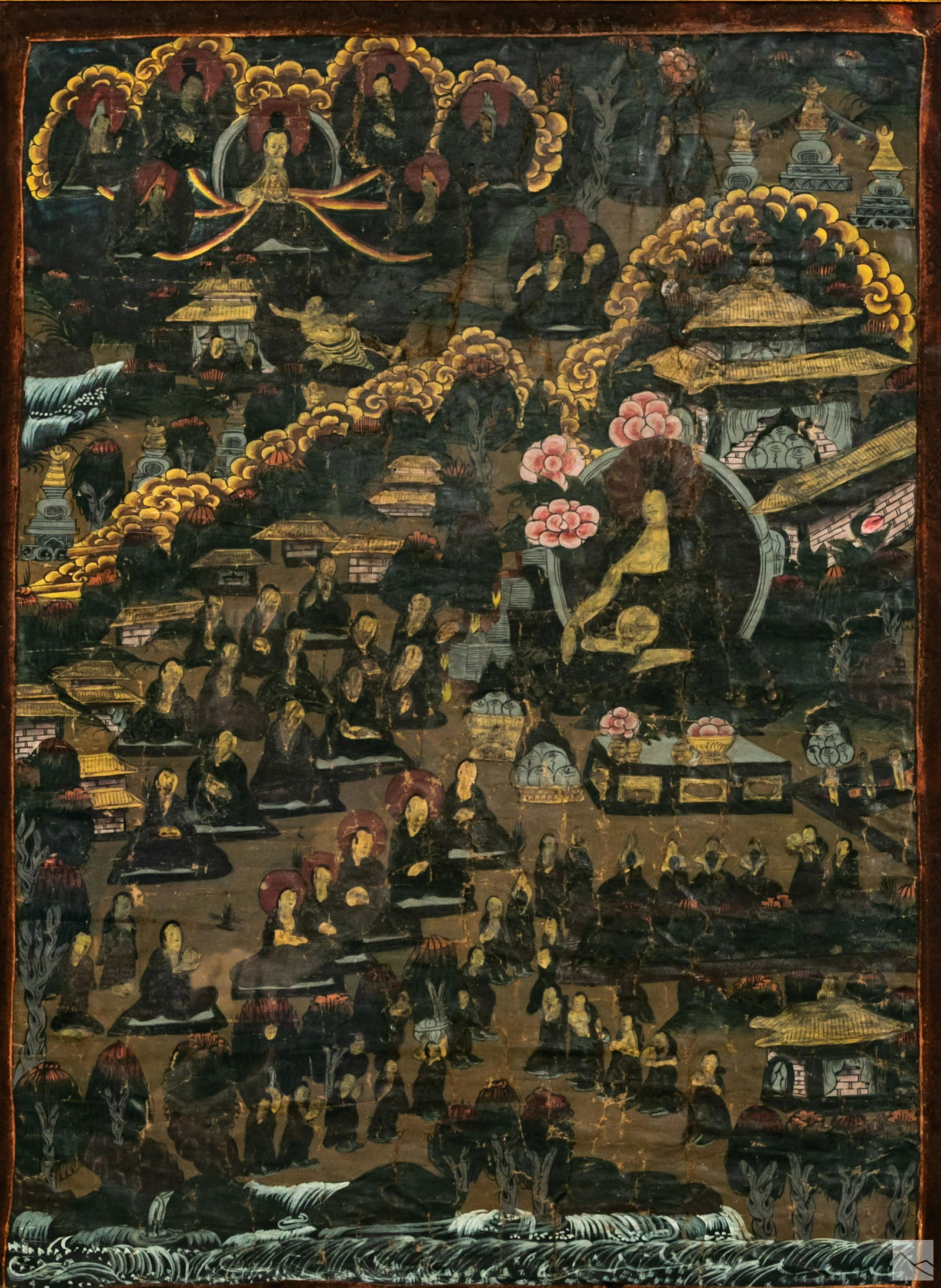 Chinese Tibetan Thangka of Buddha (Nepal) Painting (1 of 4)
