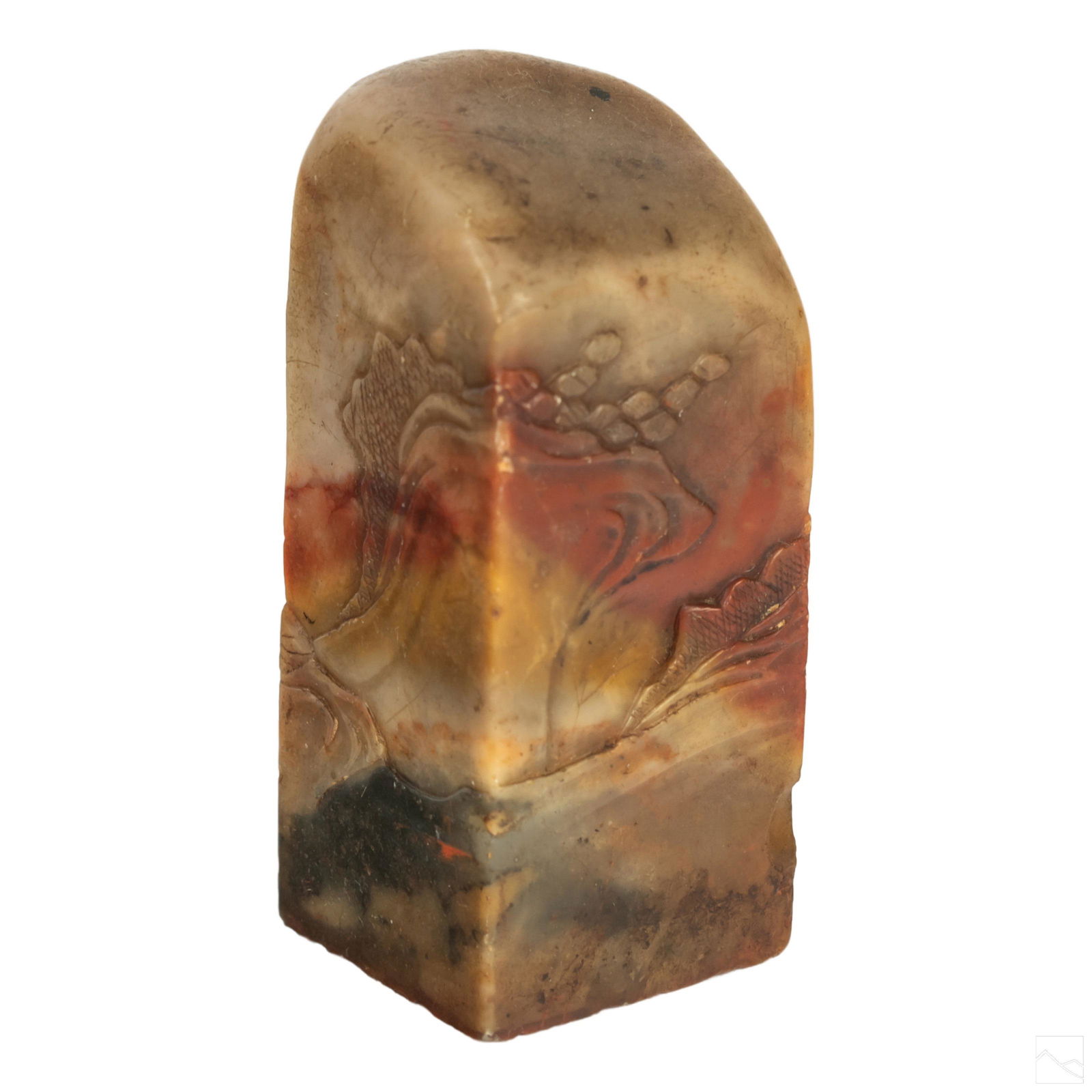 Chinese Antique Carved Shoushan Stone Block Seal (1 of 6)