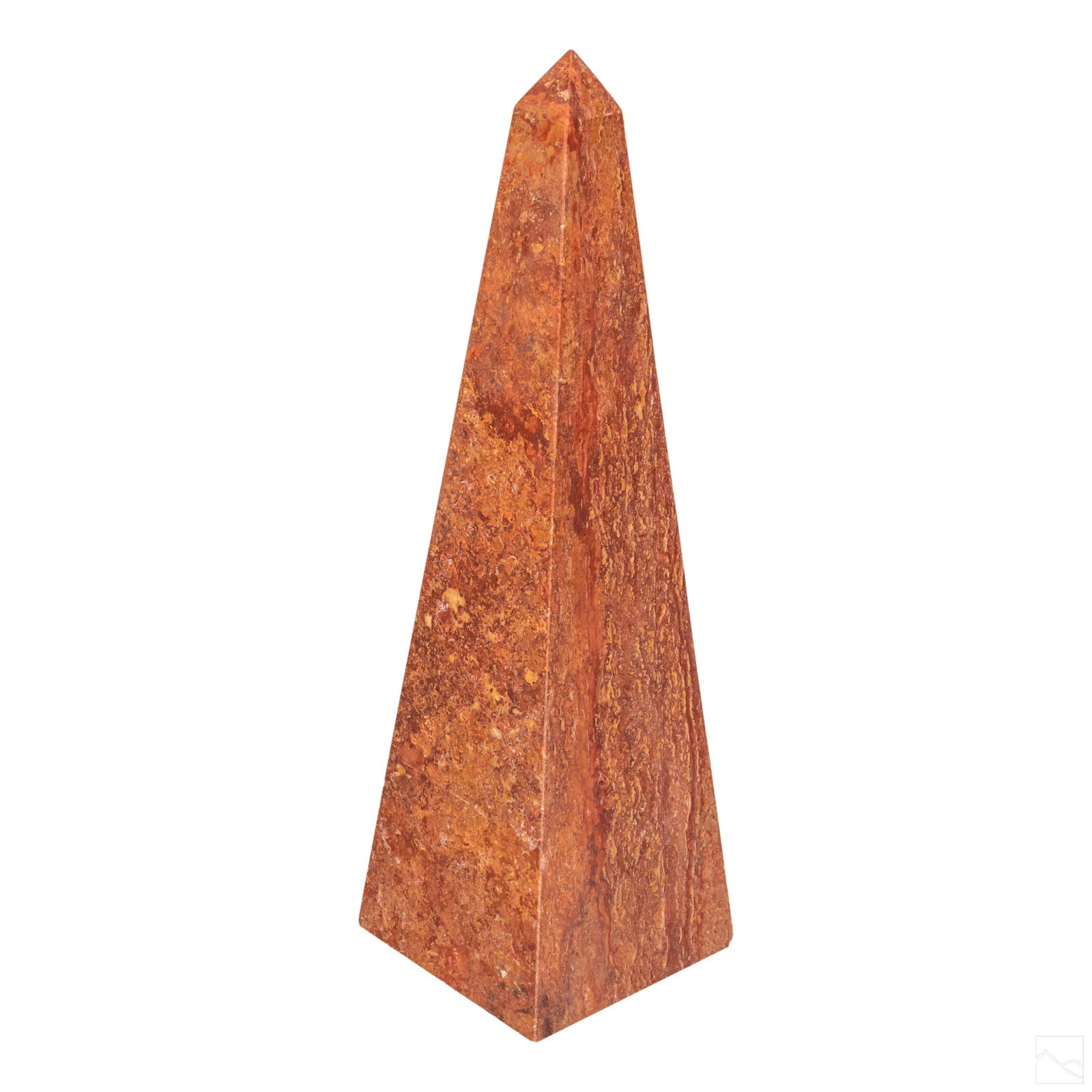 Orange Numidian Sanguine Marble Obelisk Sculpture (1 of 6)