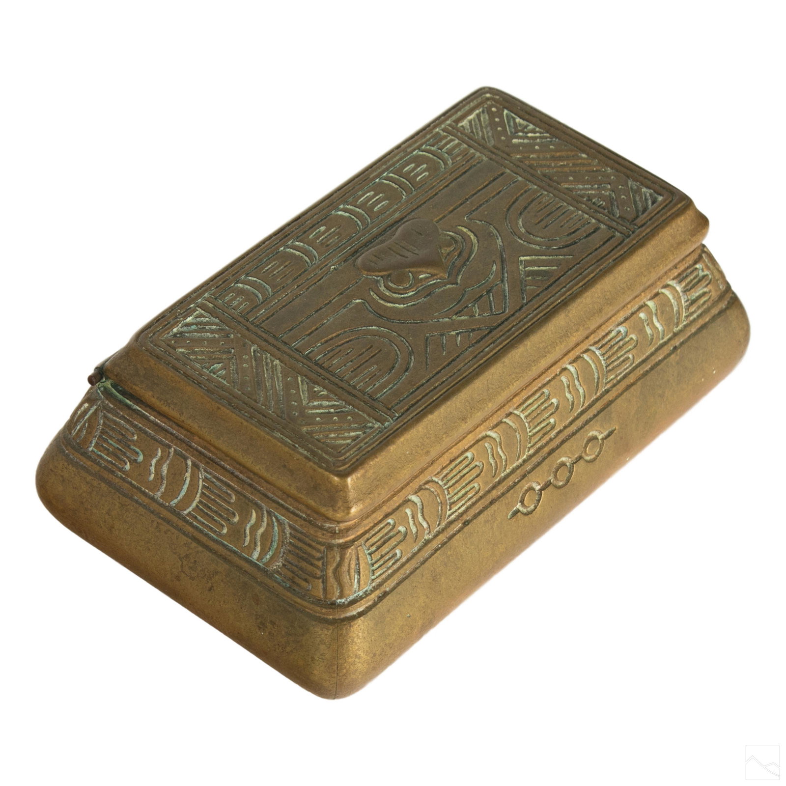 Tiffany Studio Bronze Art Deco Desk Stamp Box (1 of 6)