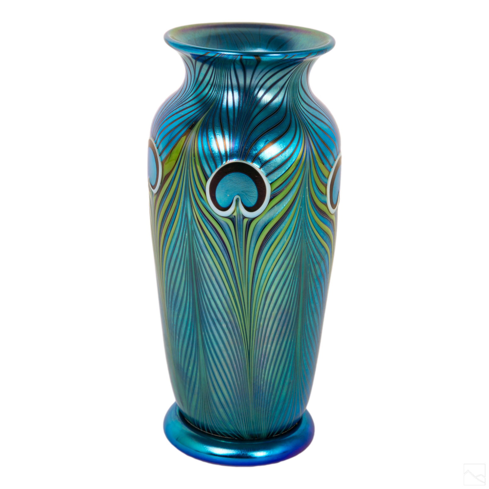 Scott Beyers Orient & Flume Art Glass Peacock Vase (1 of 5)