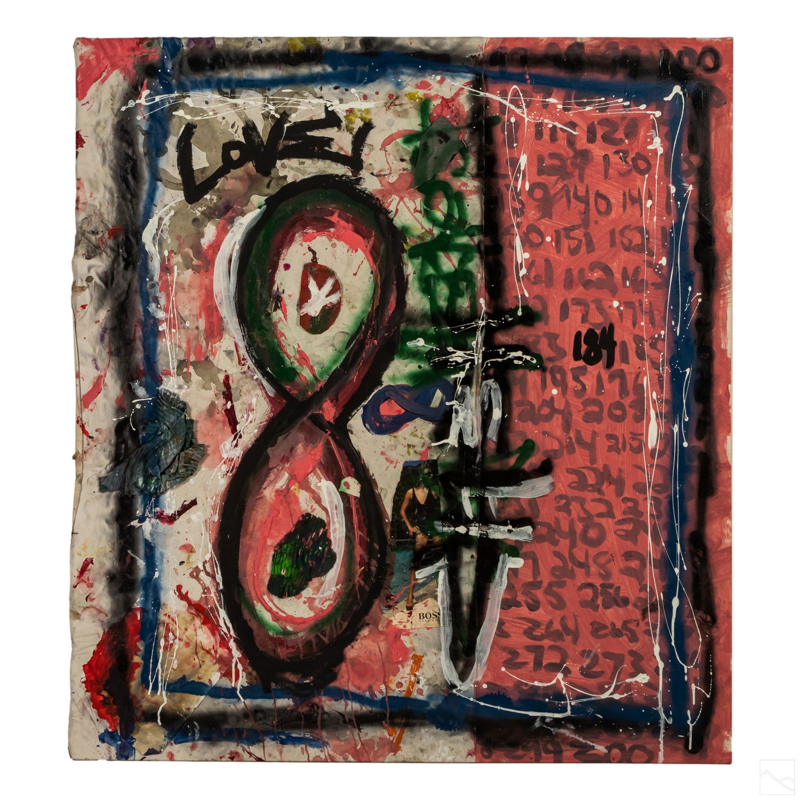 Ernest Rosenberg b.1975 Outsider Graffiti Painting (1 of 5)