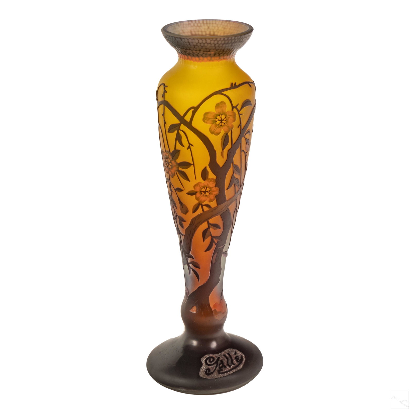 Art Nouveau Cameo Glass Floral Vase after Galle (1 of 6)