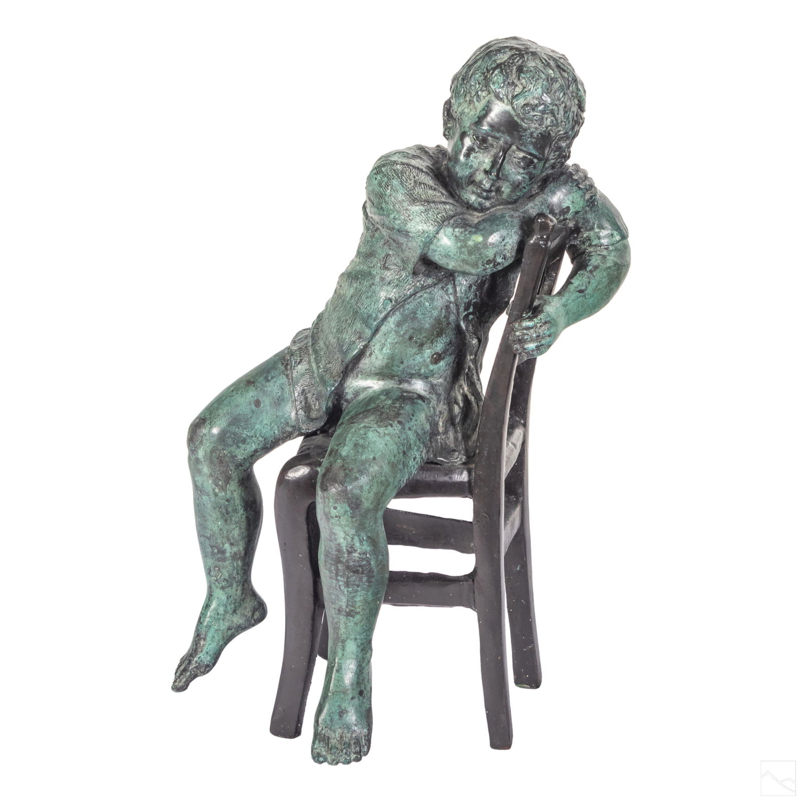 Maitland Smith 13" Bronze Boy Figurine Sculpture (1 of 7)