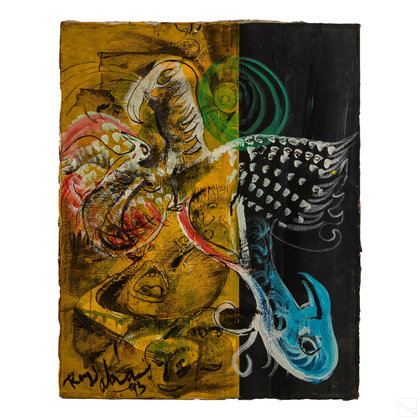 Royi Akavia (b.1956) Abstract Surrealist Painting (1 of 4)