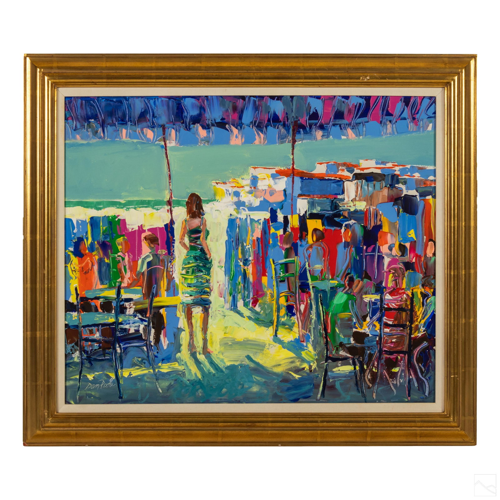 Dan Poole b.1941 Modern Abstract Figural Painting (1 of 5)