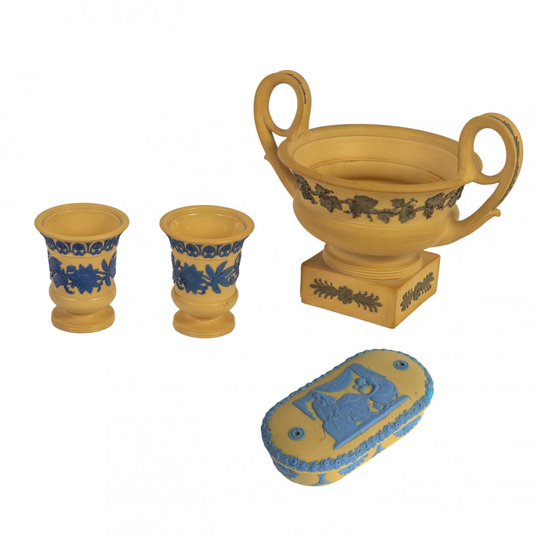 Wedgwood English Jasperware Urn, Vases & Box Group (1 of 10)