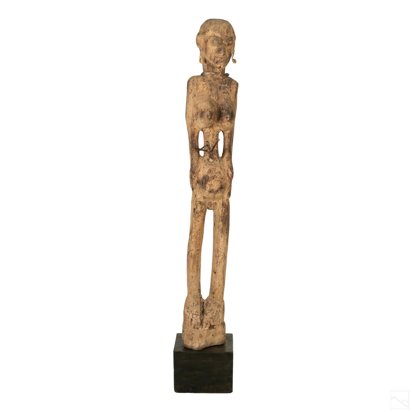 African 73" Carved Wood Fertility Deity Sculpture (1 of 6)