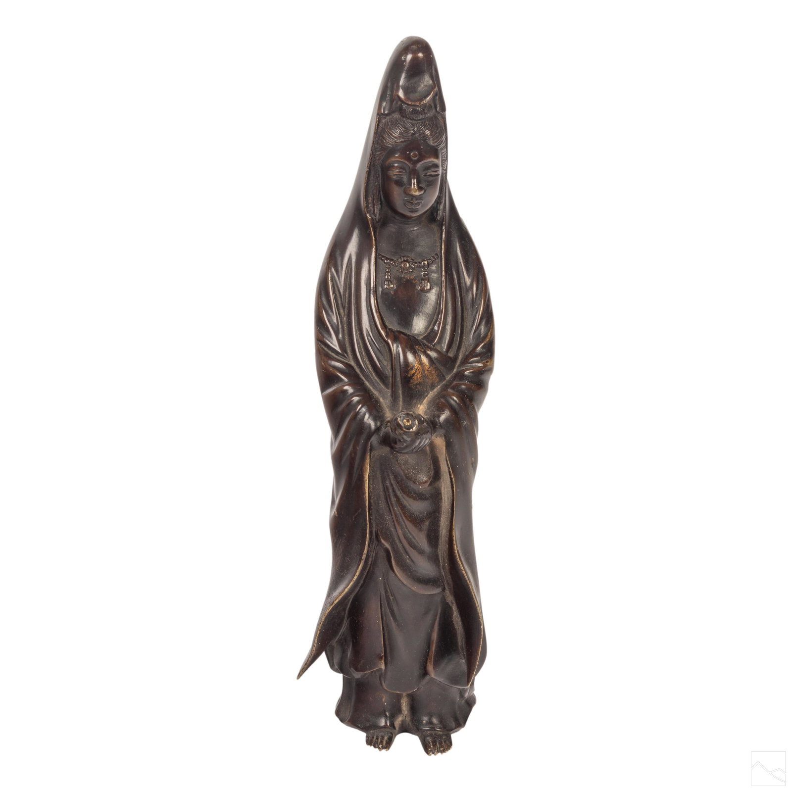 Chinese Figural Bronze Immortal Guanyin Sculpture (1 of 7)