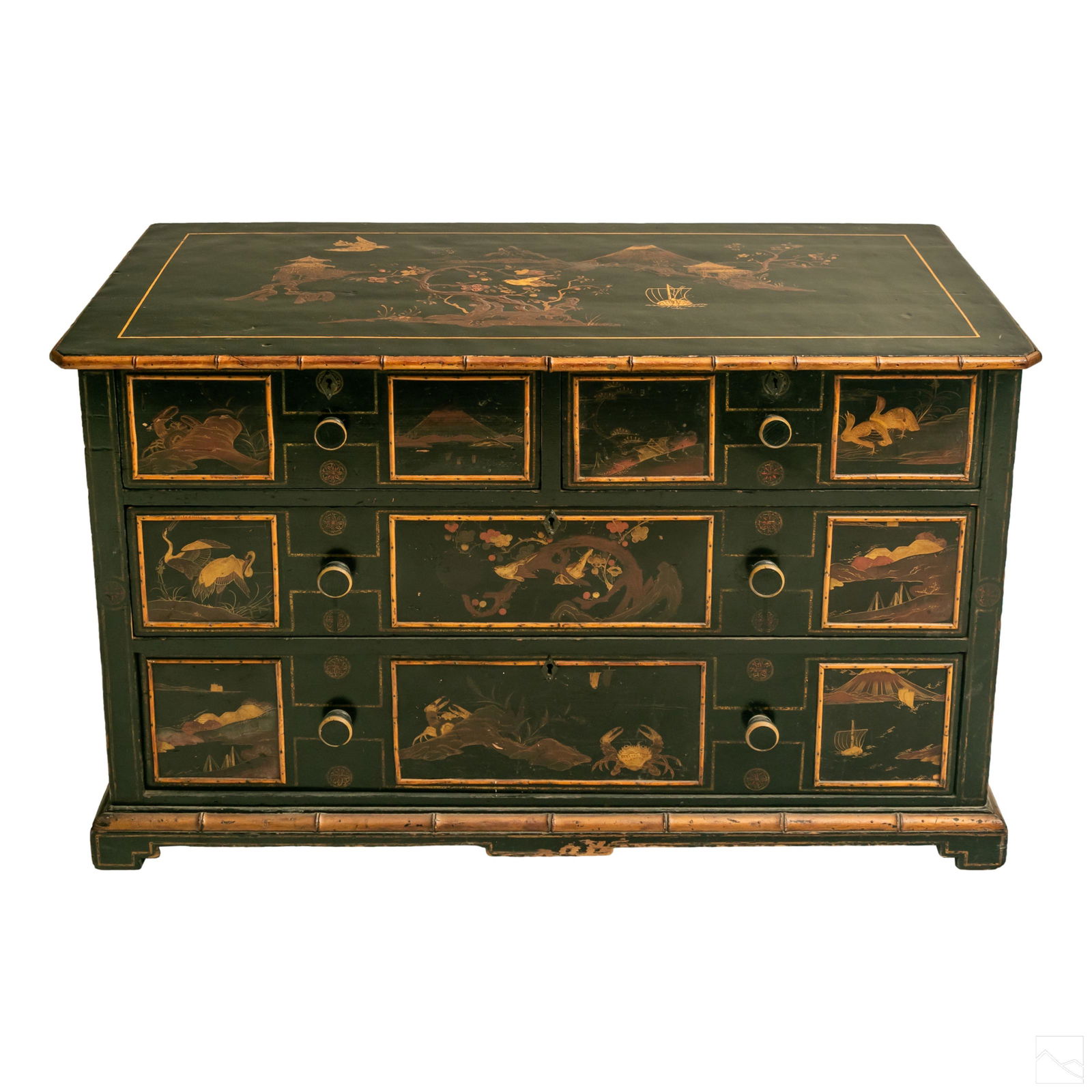 Japanese Old Chinoisiere Lacquer Chest of Drawers (1 of 8)