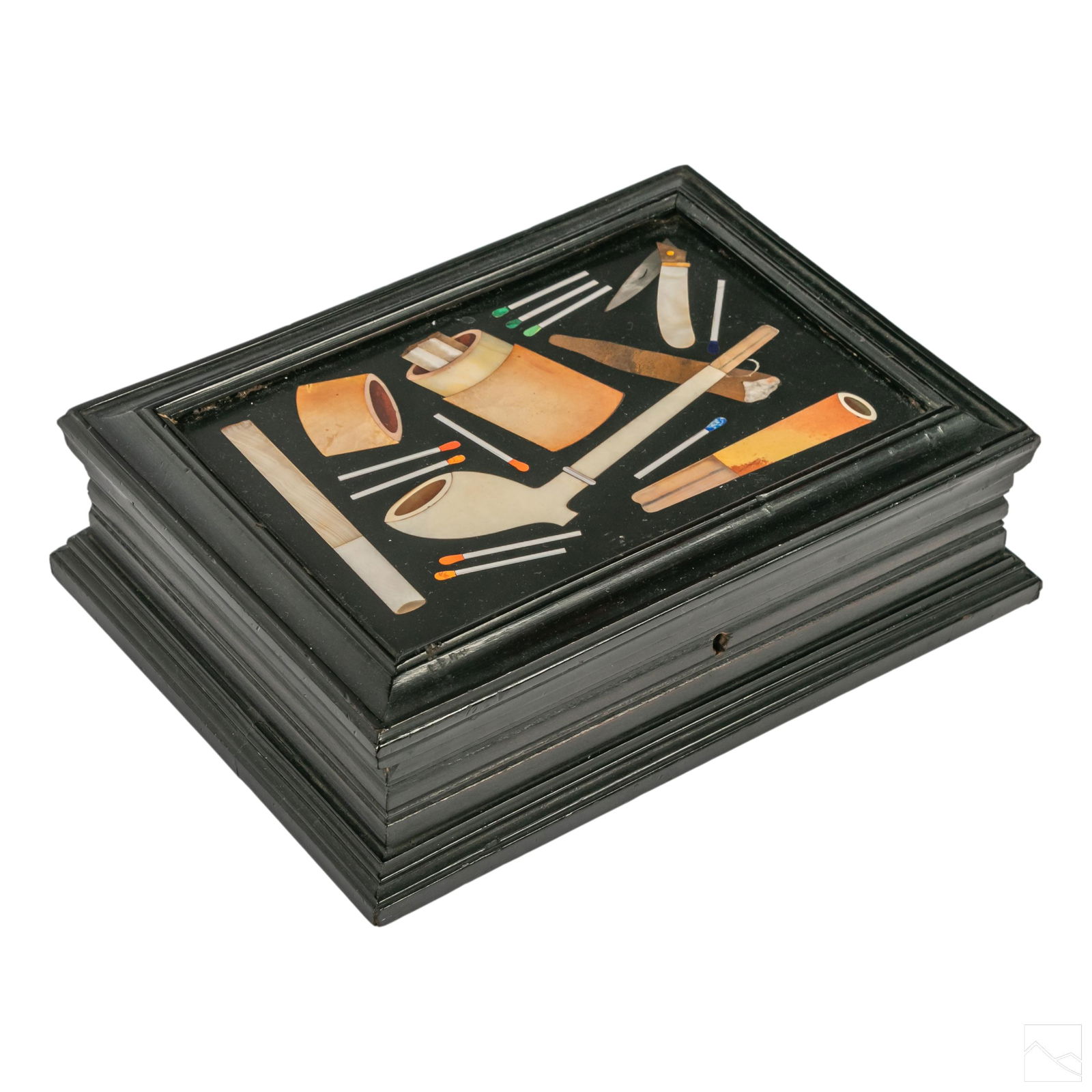 Pierre Bazzanti Italian Pietra Dura Tobacco Box (1 of 6)