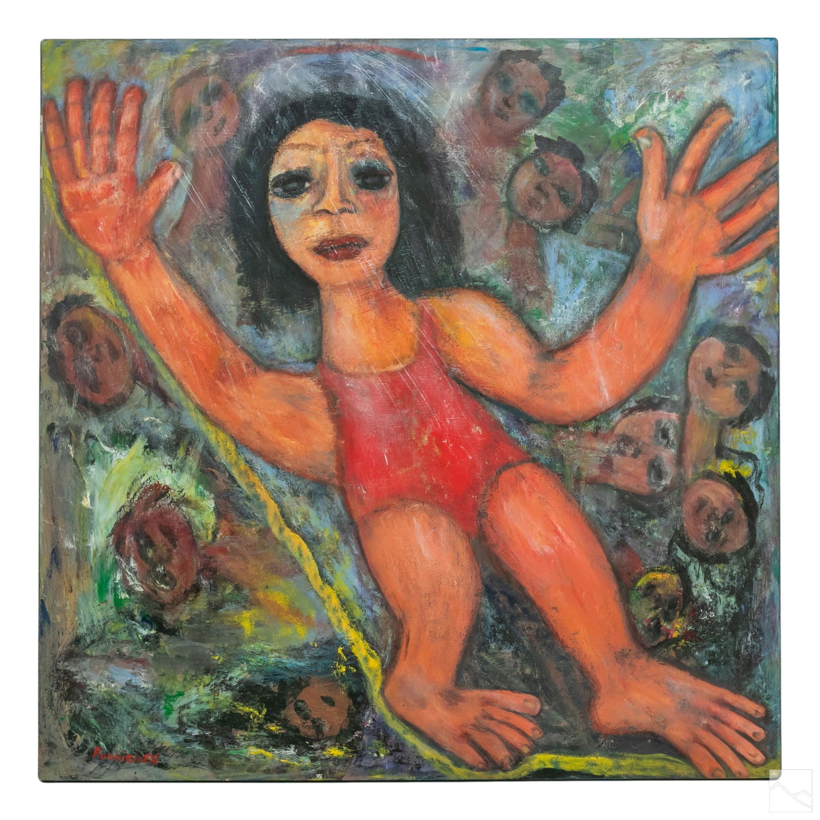 Hegina Rodrigues 20C. Modern Abstract Art Painting (1 of 6)