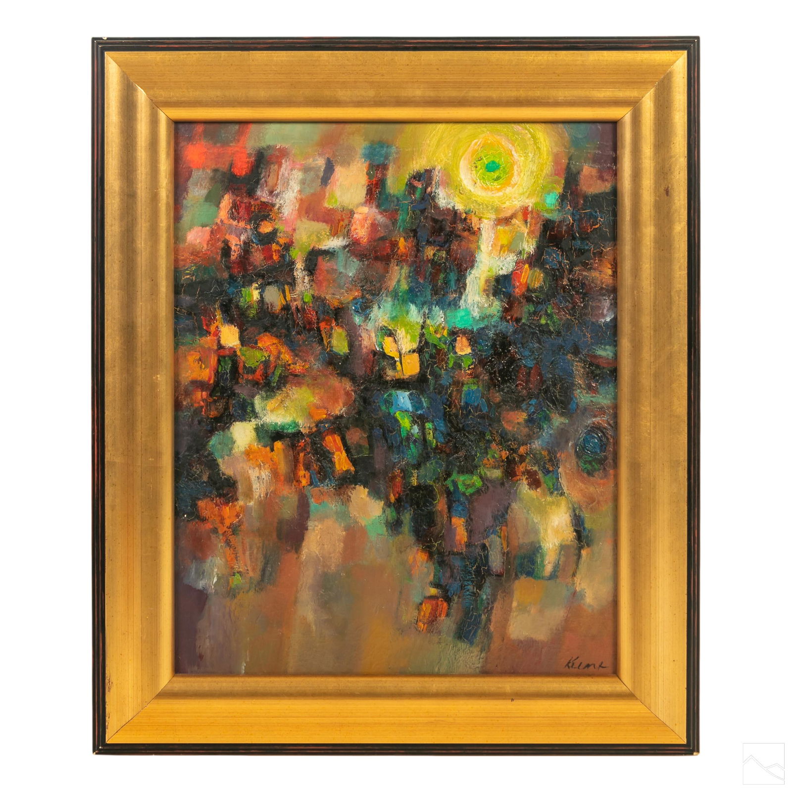 Mystery Artist 20thC. Abstract Modern Oil Painting (1 of 4)