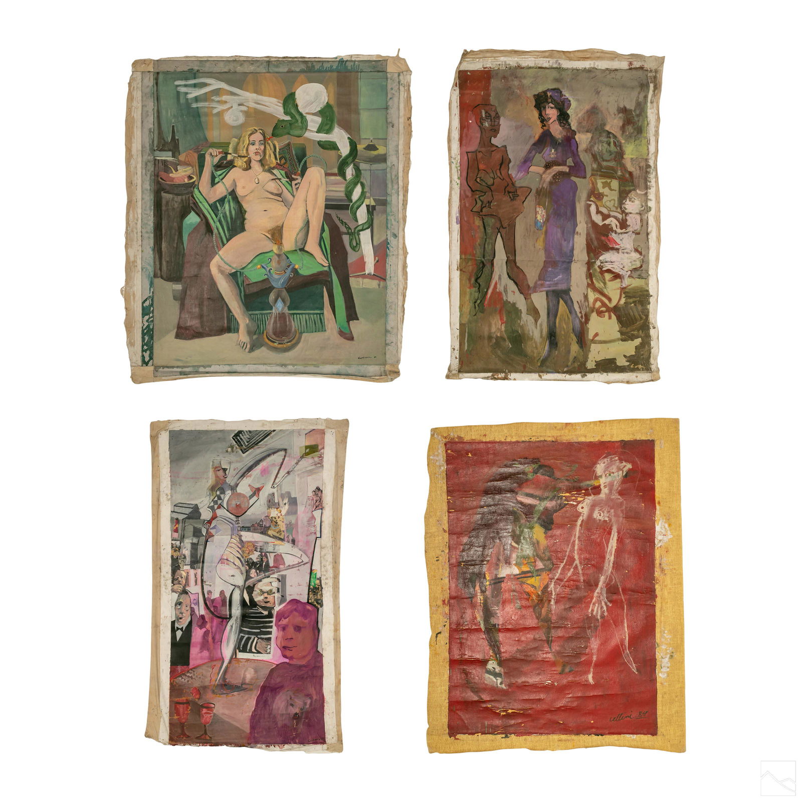 Cellini (20C) Abstract Expressionism Paintings LOT (1 of 10)