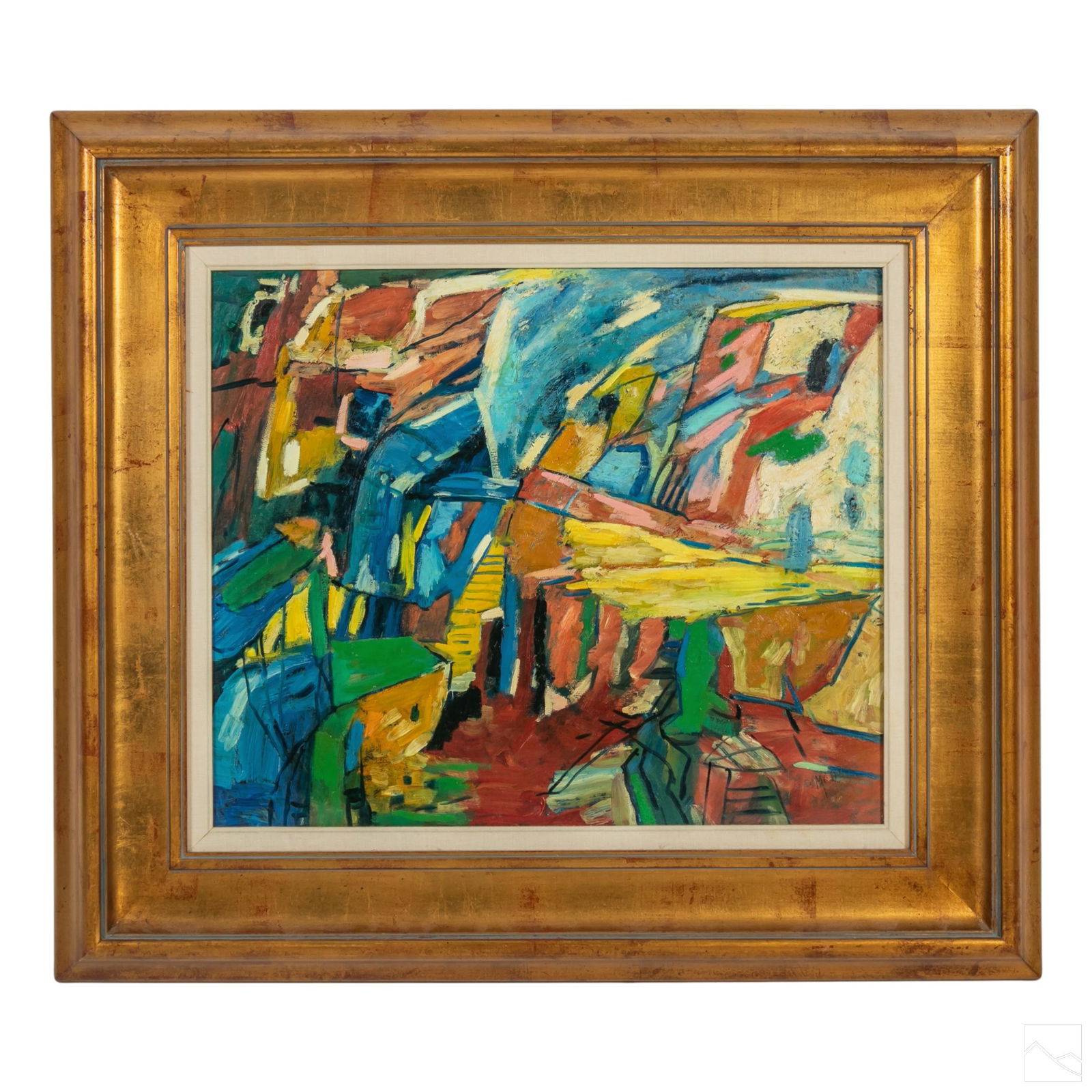 Architectural Abstract Composition Painting SIGNED (1 of 4)