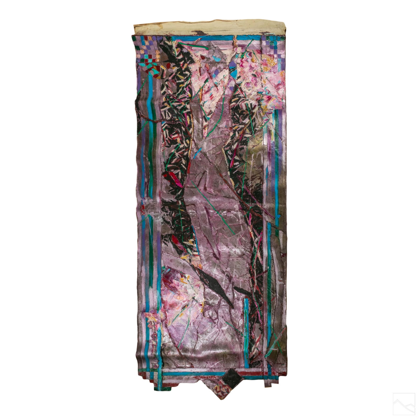 Retro 80's Modern Abstract Art on Canvas Painting (1 of 6)