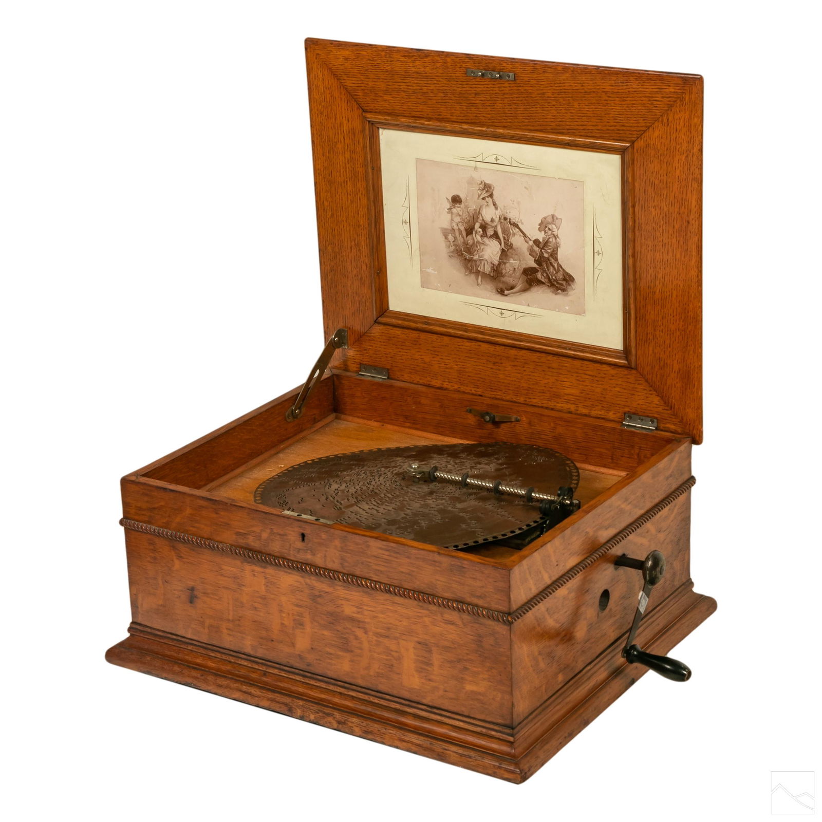 The Regina Company Table Top Disc Music Box w Disc (1 of 8)