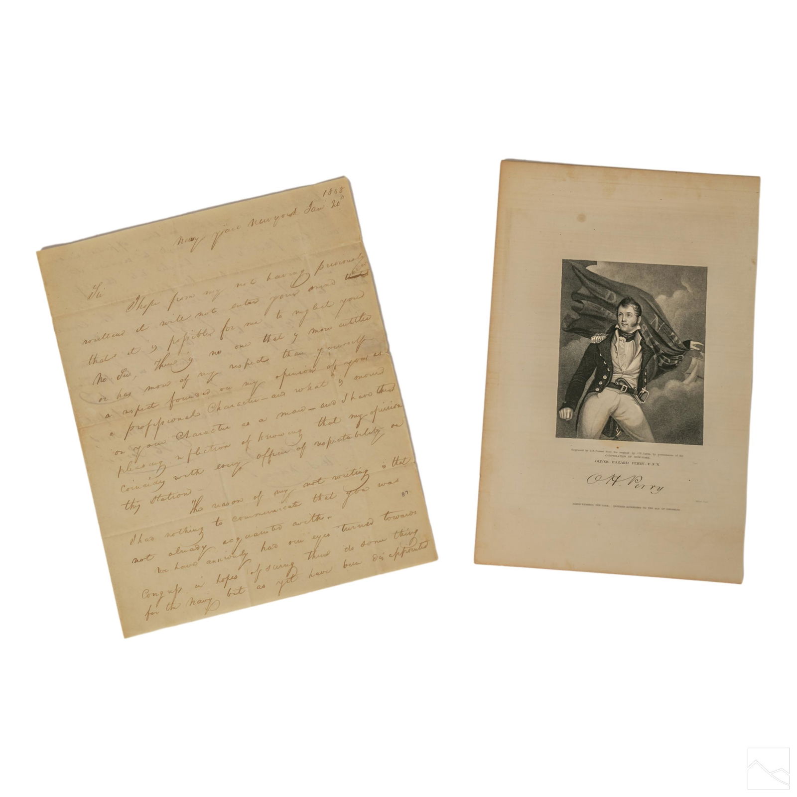 Oliver H Perry HANDWRITTEN Jeffersonian Era Letter (1 of 3)