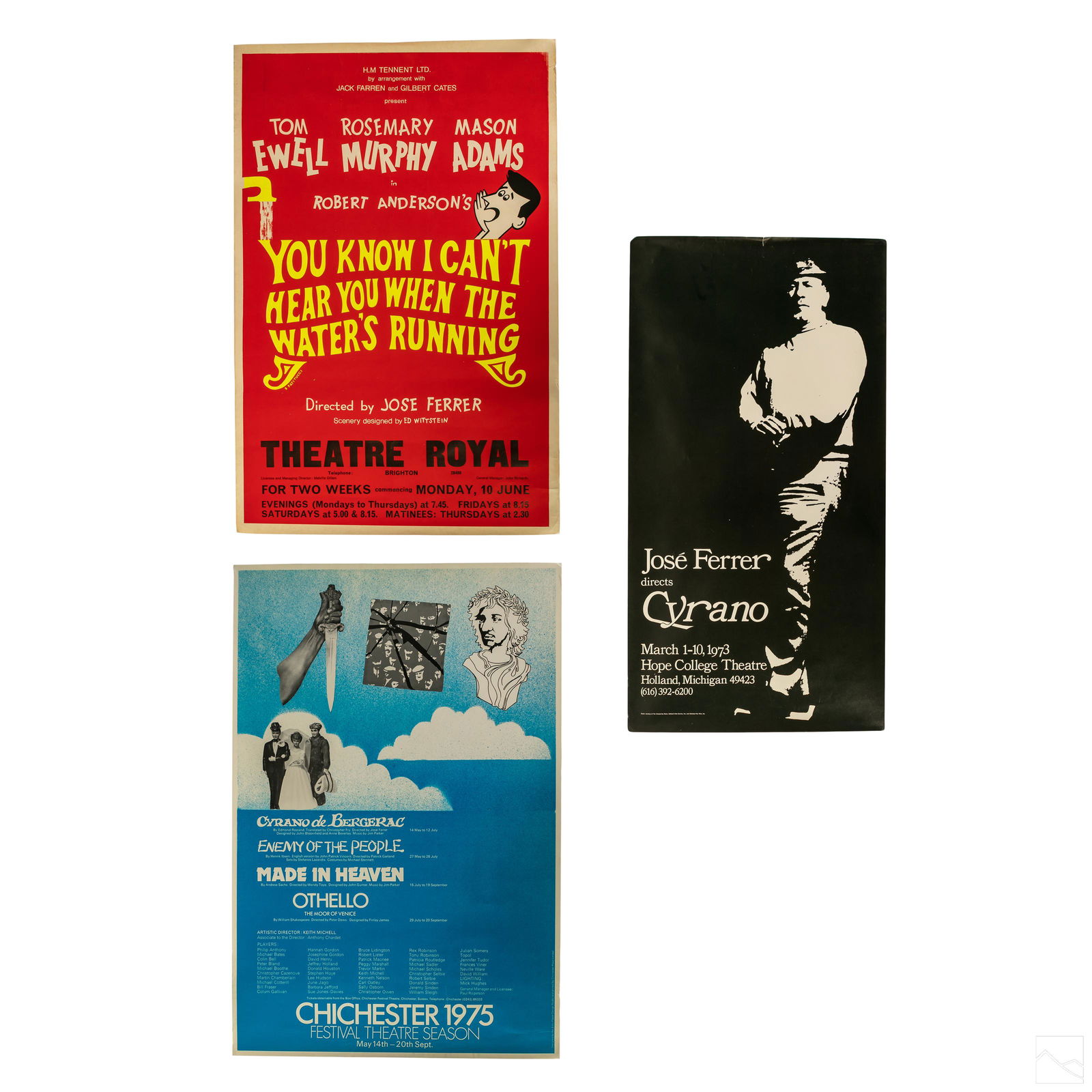 Jose Ferrer Cyrano & Broadway Theater Posters LOT (1 of 4)