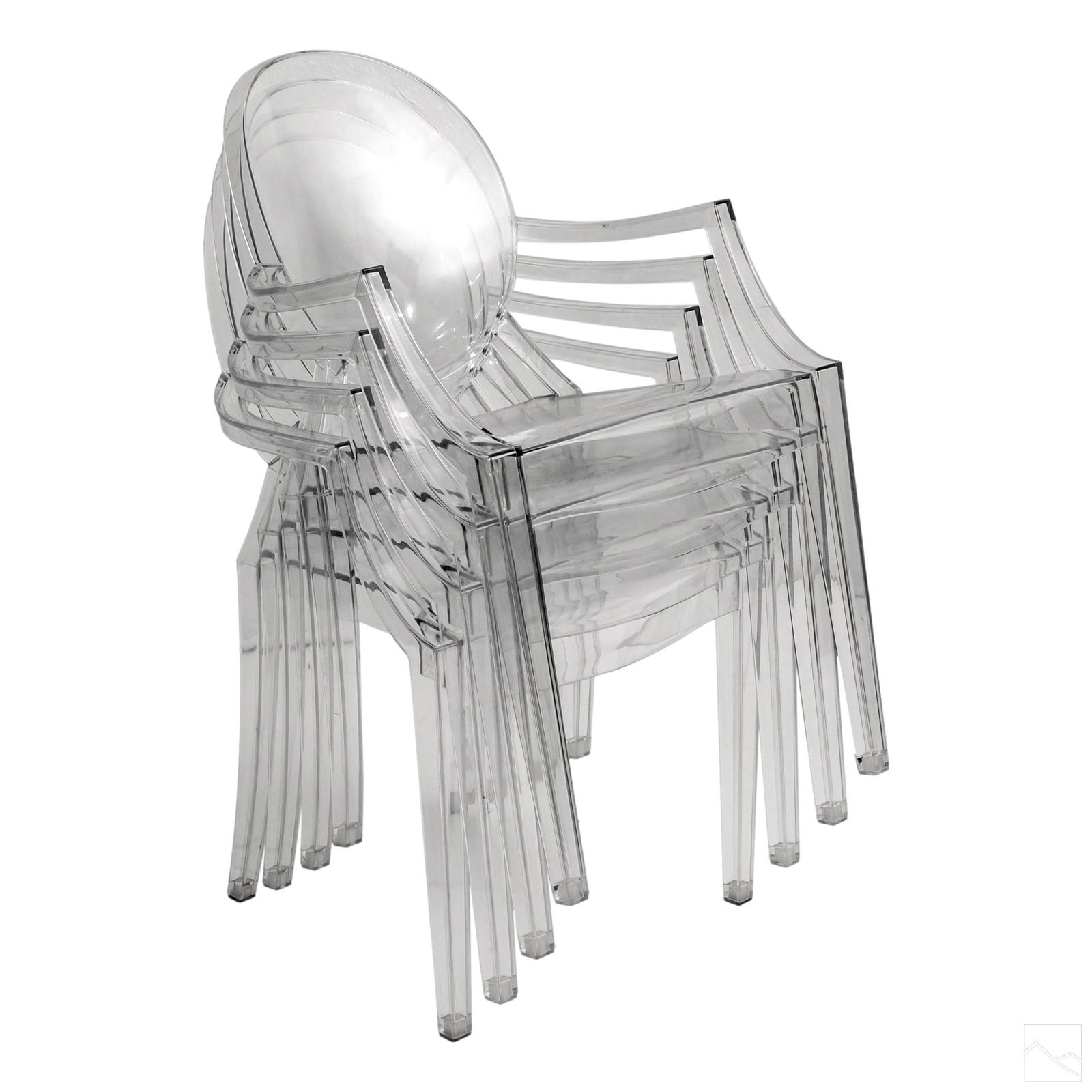 Modern Philippe Starck Style Louis Ghost Chair Set (1 of 4)