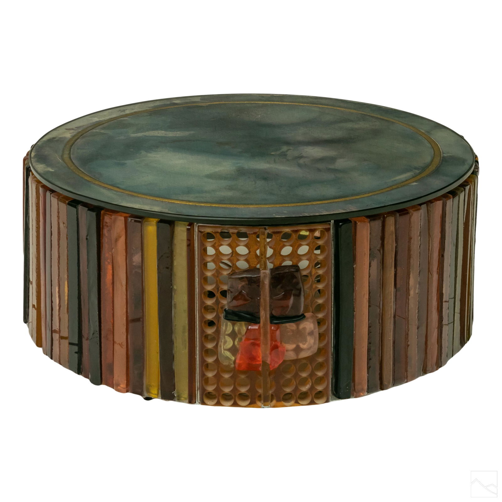 Italian Modern Lit Art Glass Coffee Cocktail Table (1 of 5)