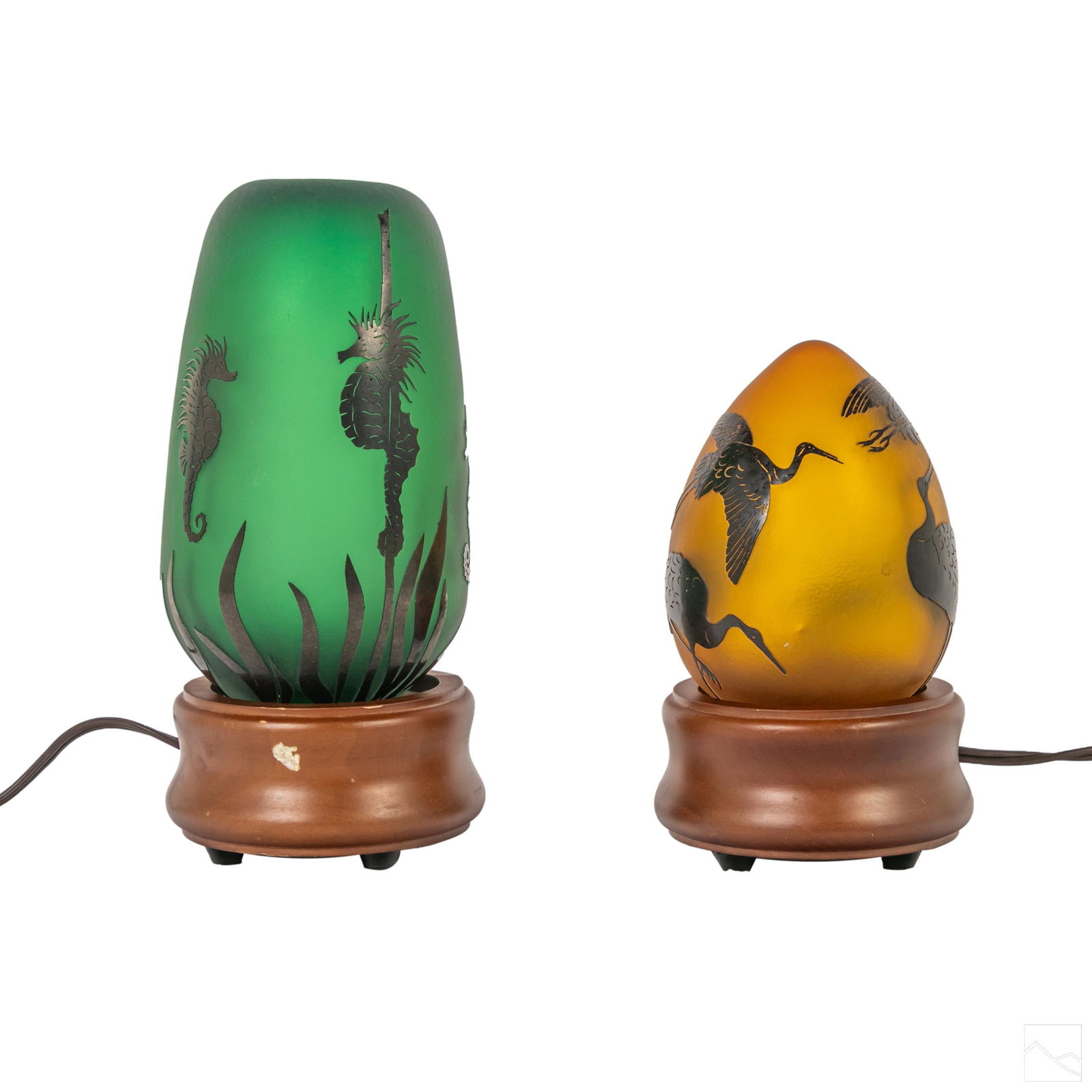 Genetti Studio Cameo Art Glass Fairy Boudoir Lamps (1 of 6)