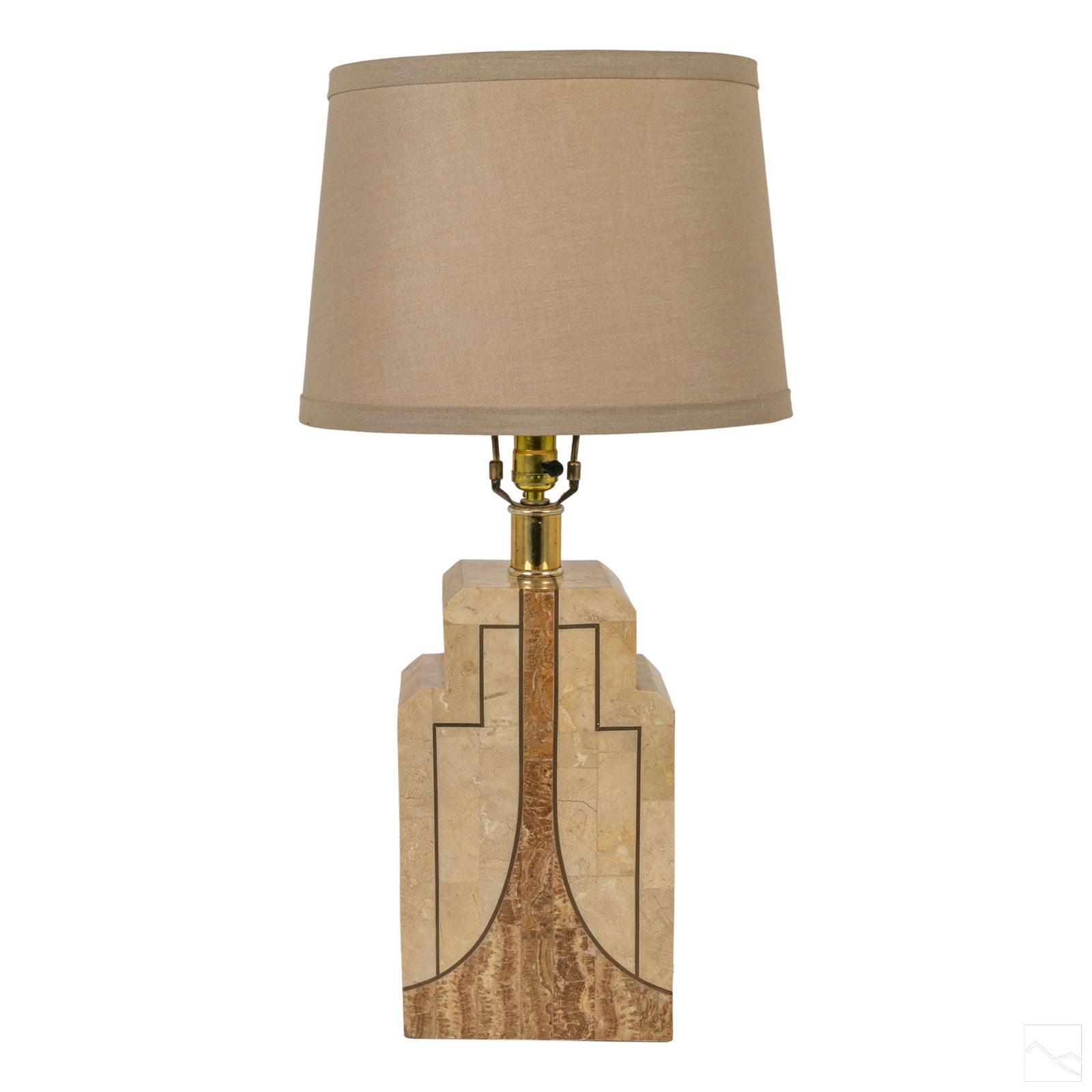 Maitland Smith Deco Style Tessellated Marble Lamp (1 of 6)
