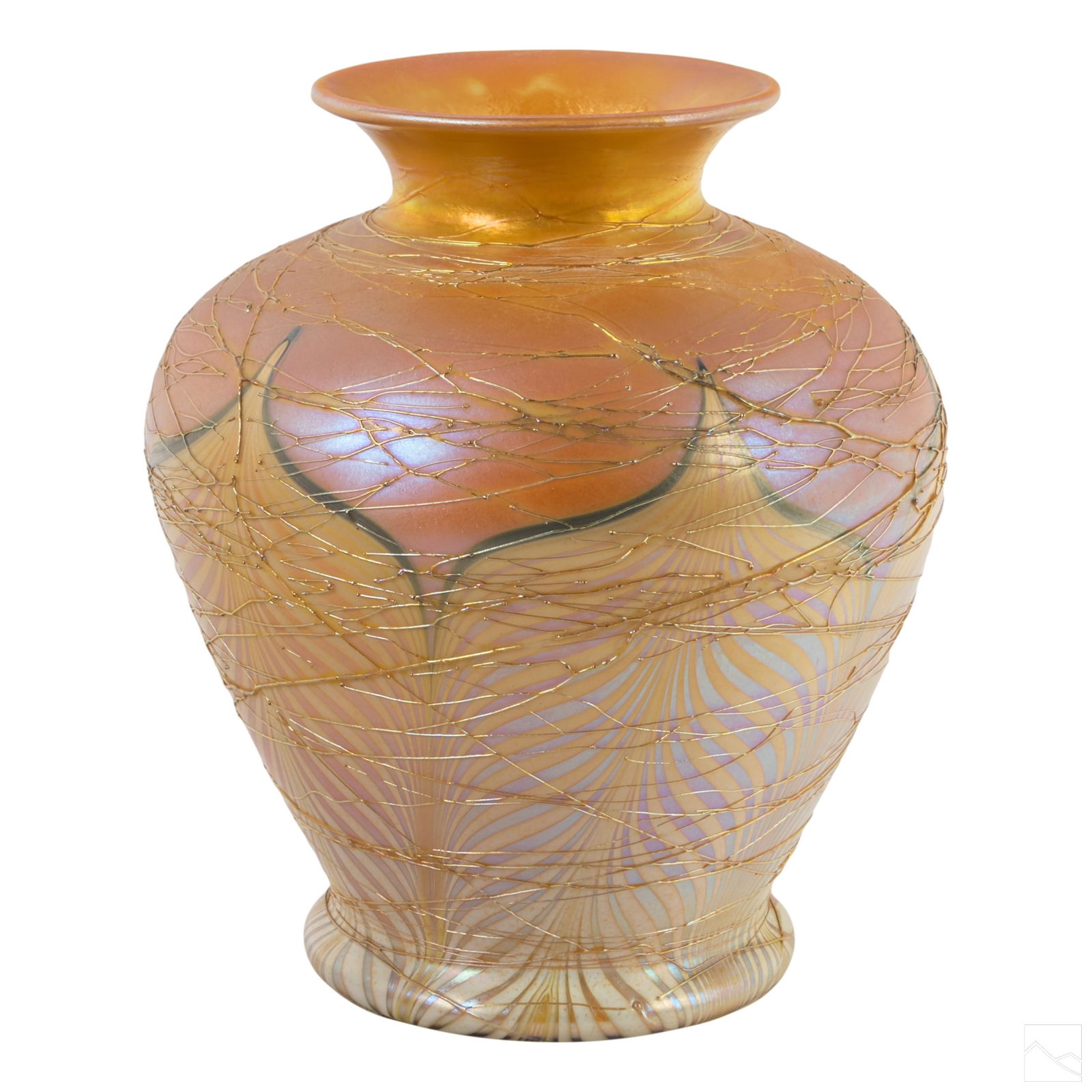 Durand Art Glass Threaded Baluster 11" Flower Vase (1 of 4)