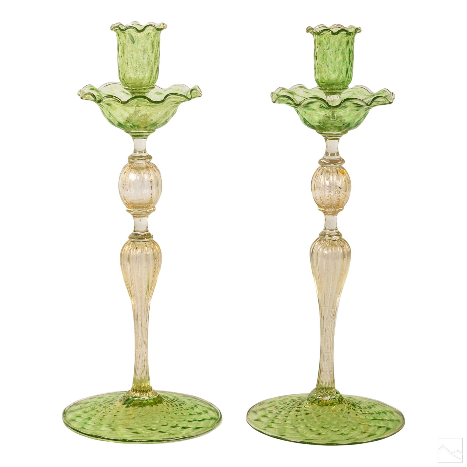 Murano Venetian Italian Art Glass 13" Candlesticks (1 of 3)