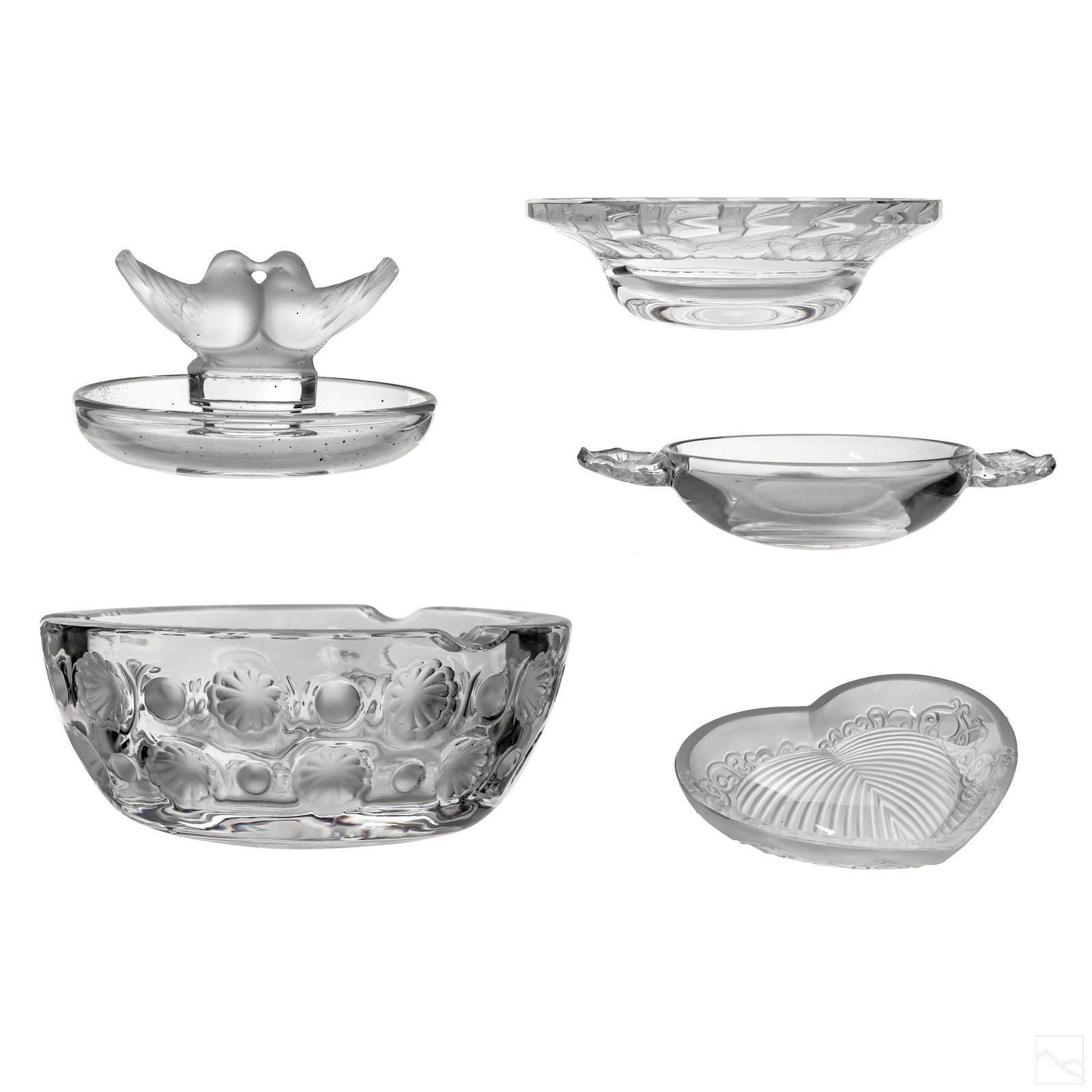 Lalique French Art Glass Crystal Dishes & Ashtrays (1 of 13)