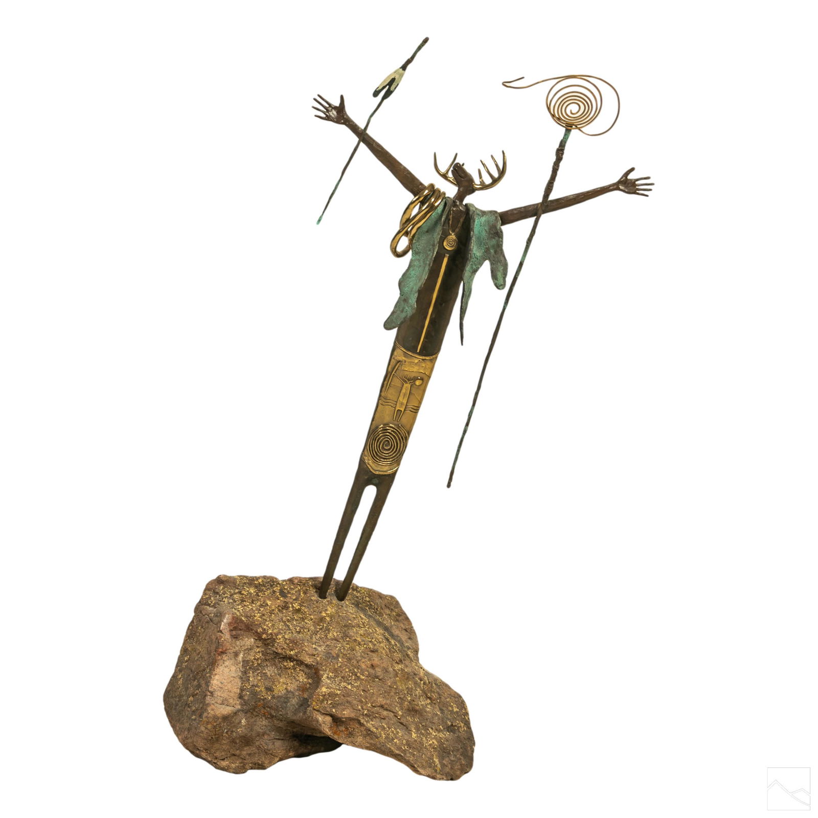 Bill Worrell b.1936 Native Indian Bronze Sculpture (1 of 6)