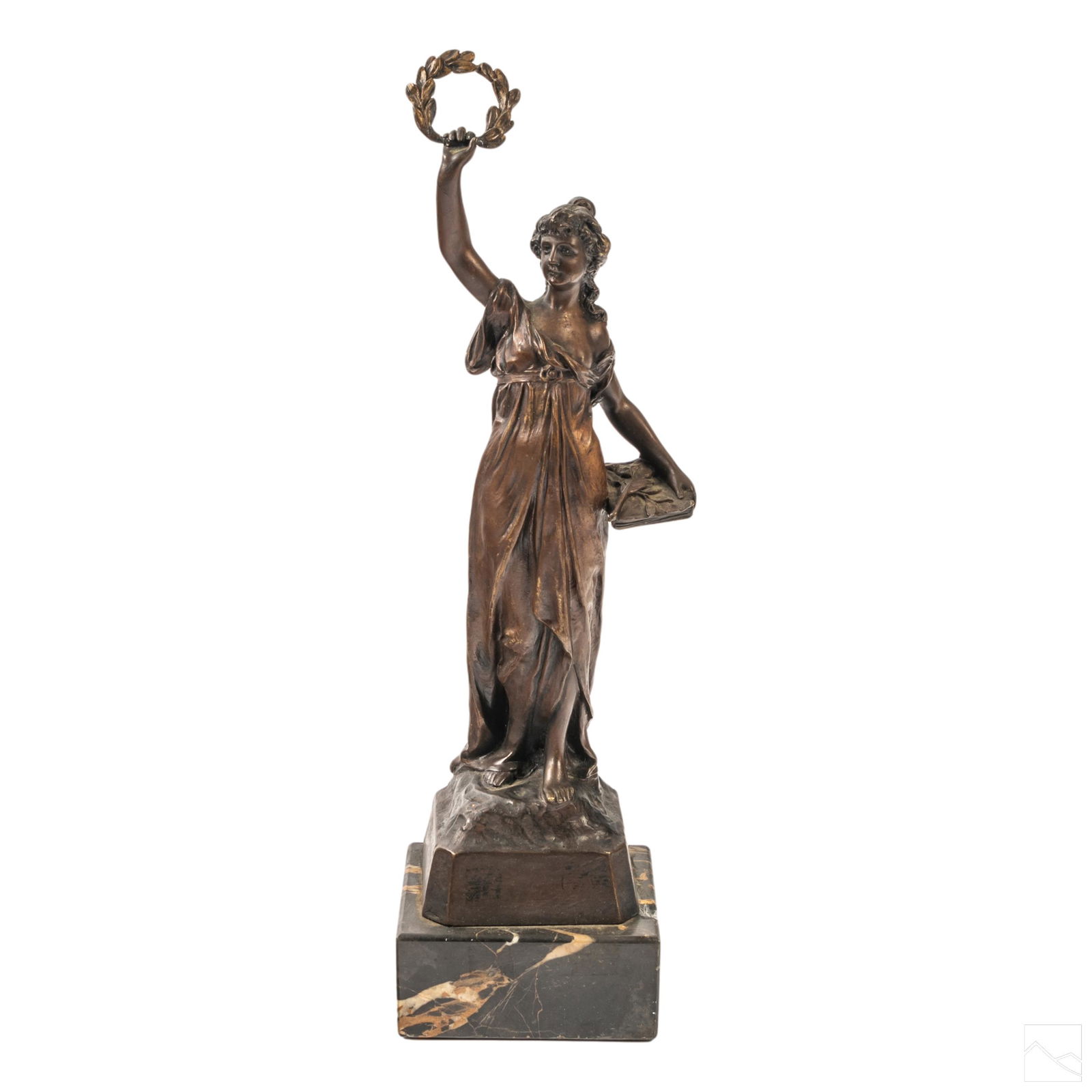 Bronze Antique Neoclassical Nike Victory Sculpture (1 of 3)