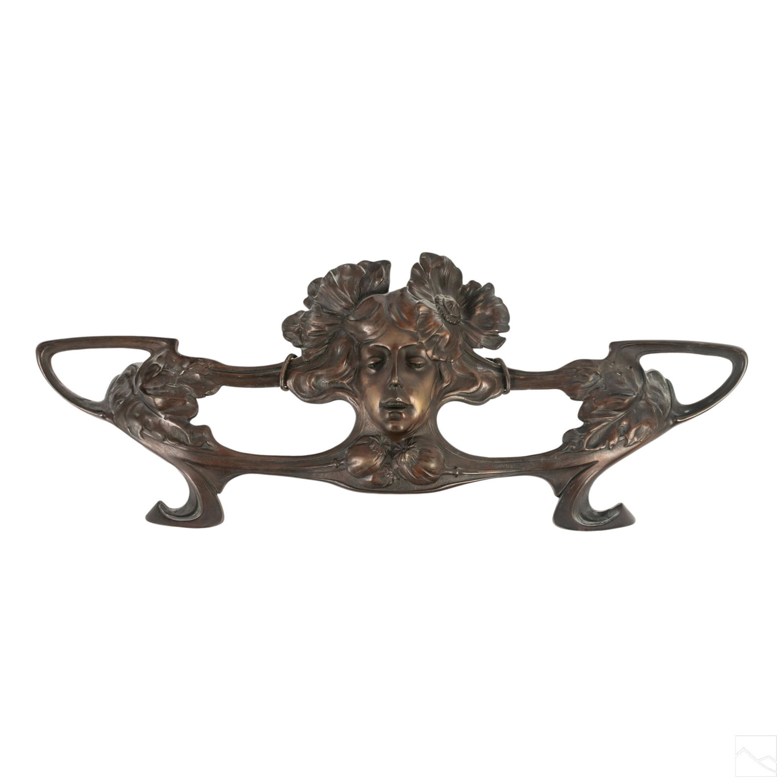 Art Nouveau Bronze Figural Mounted Wall Sculpture (1 of 4)