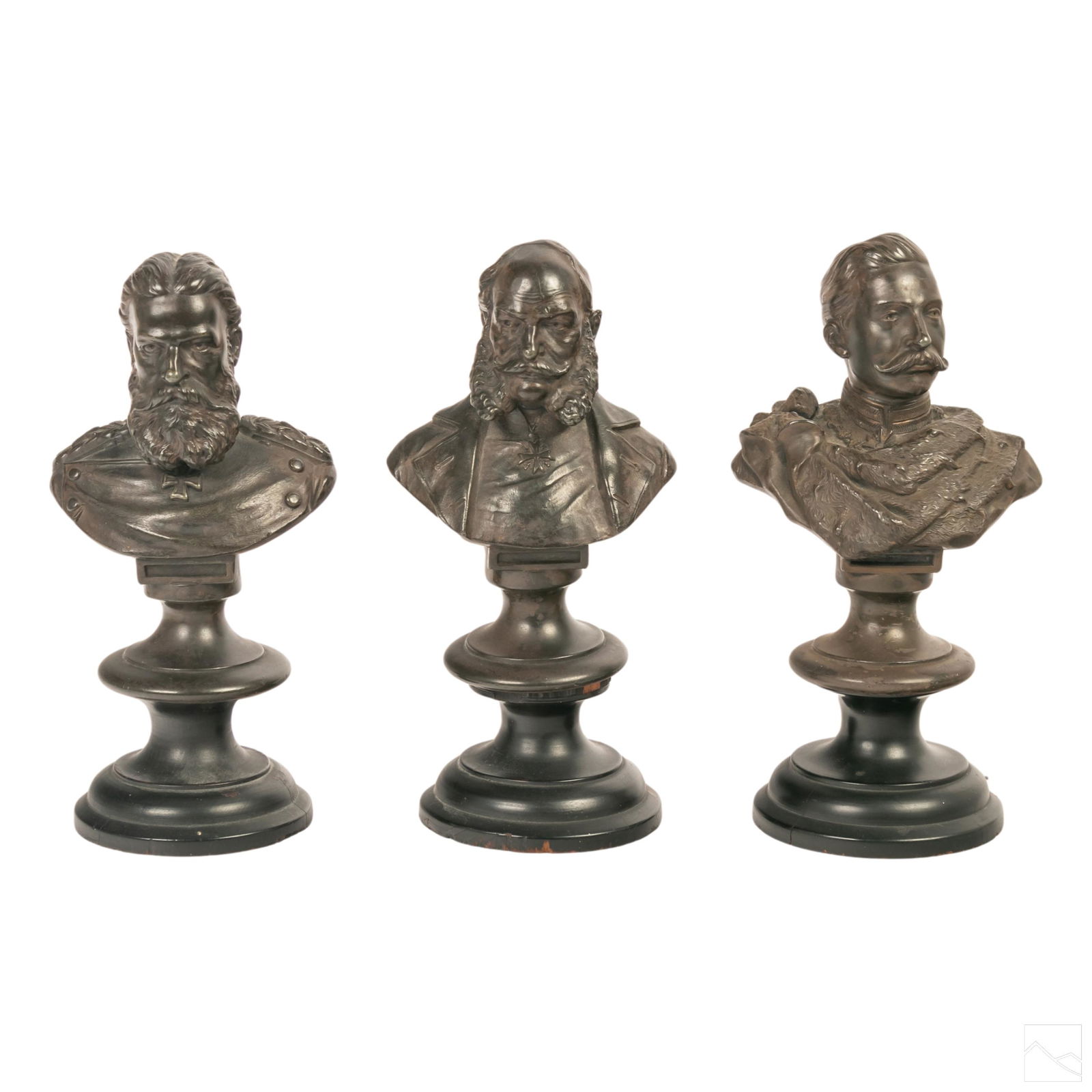 Bronze 19C. Antique German Emperor Bust Sculptures (1 of 4)