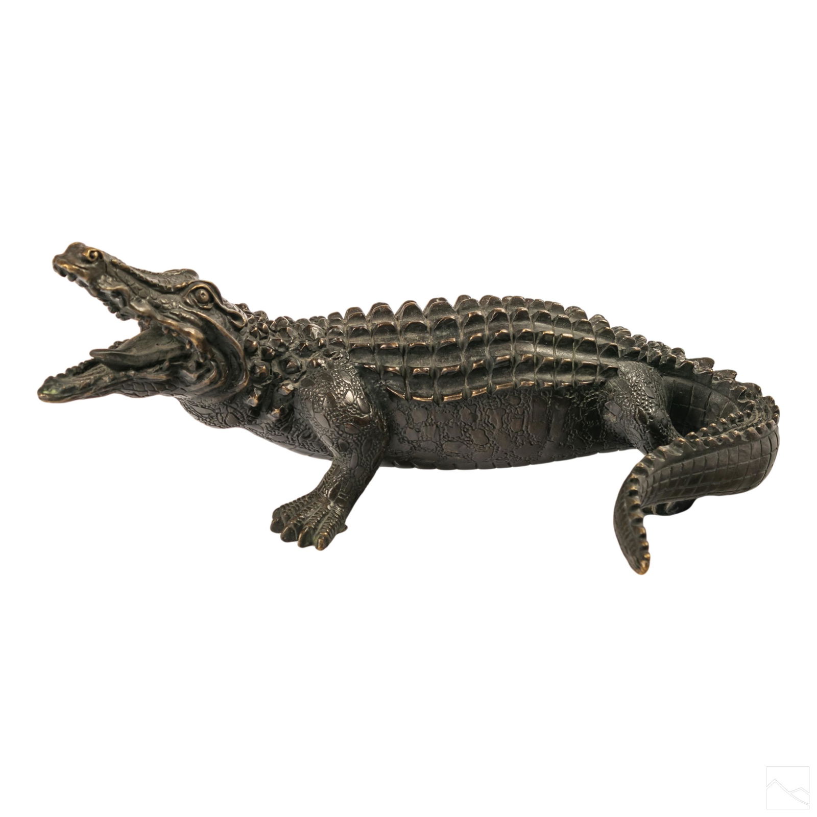 Austrian Antique Bronze Alligator Figure Sculpture (1 of 4)