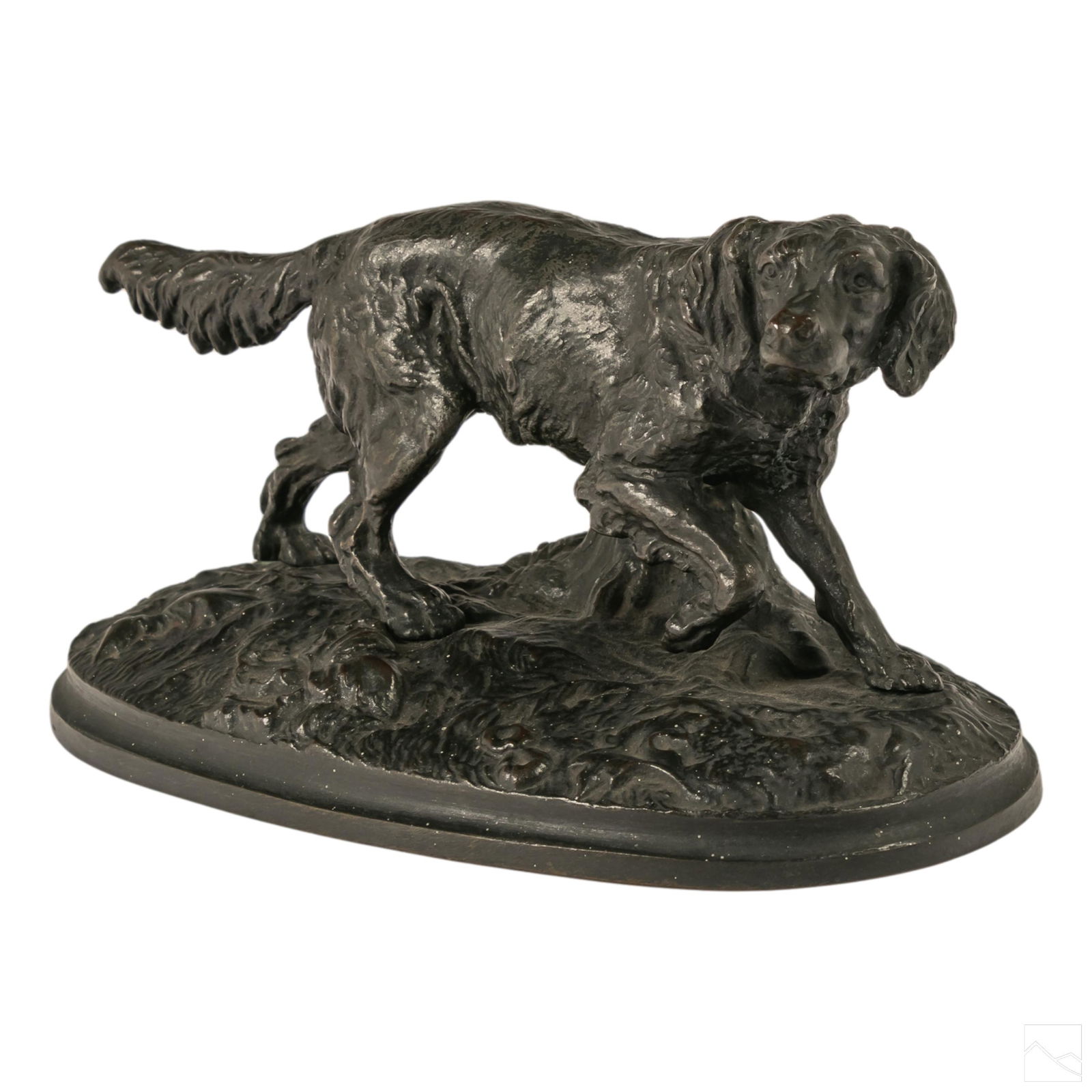 Bronze Antique English Hunting Hound Dog Sculpture (1 of 4)