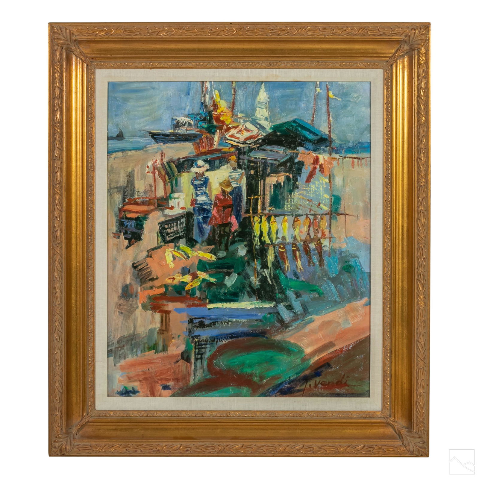 Taddo Vendi Neo Impressionist Seascape Painting (1 of 4)