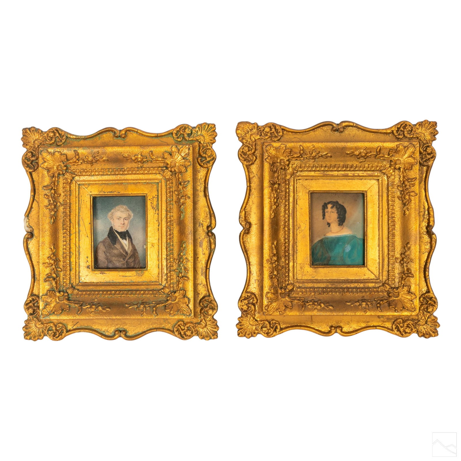 Miniature 19th Century Antique Portrait Paintings (1 of 4)