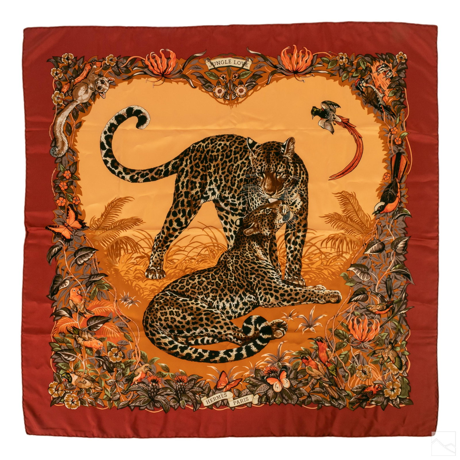 Hermes Paris Jungle Love Leopard Silk Scarf (1 of 3)