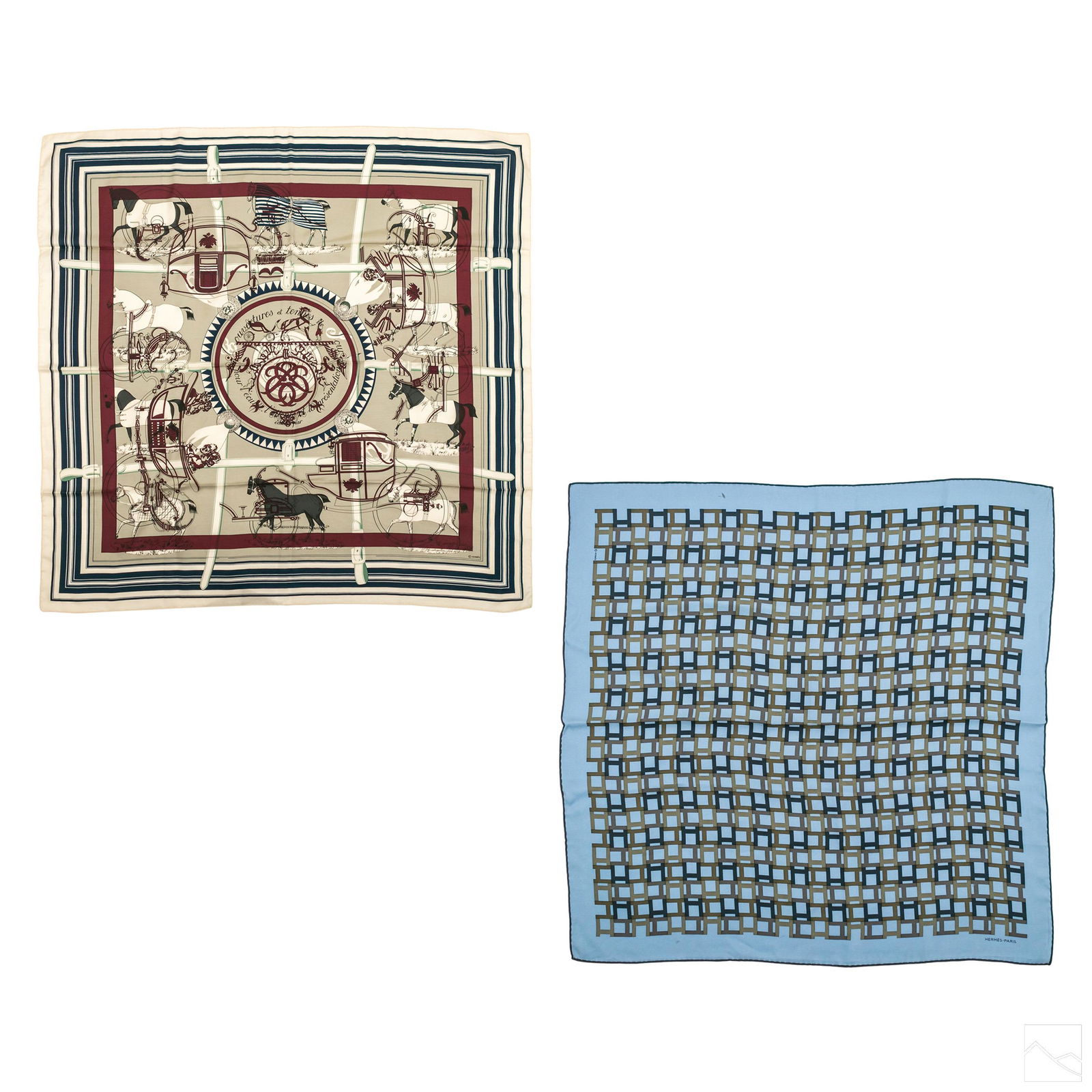 Hermes Paris Ex Libris & Modulation Silk Scarf LOT (1 of 5)