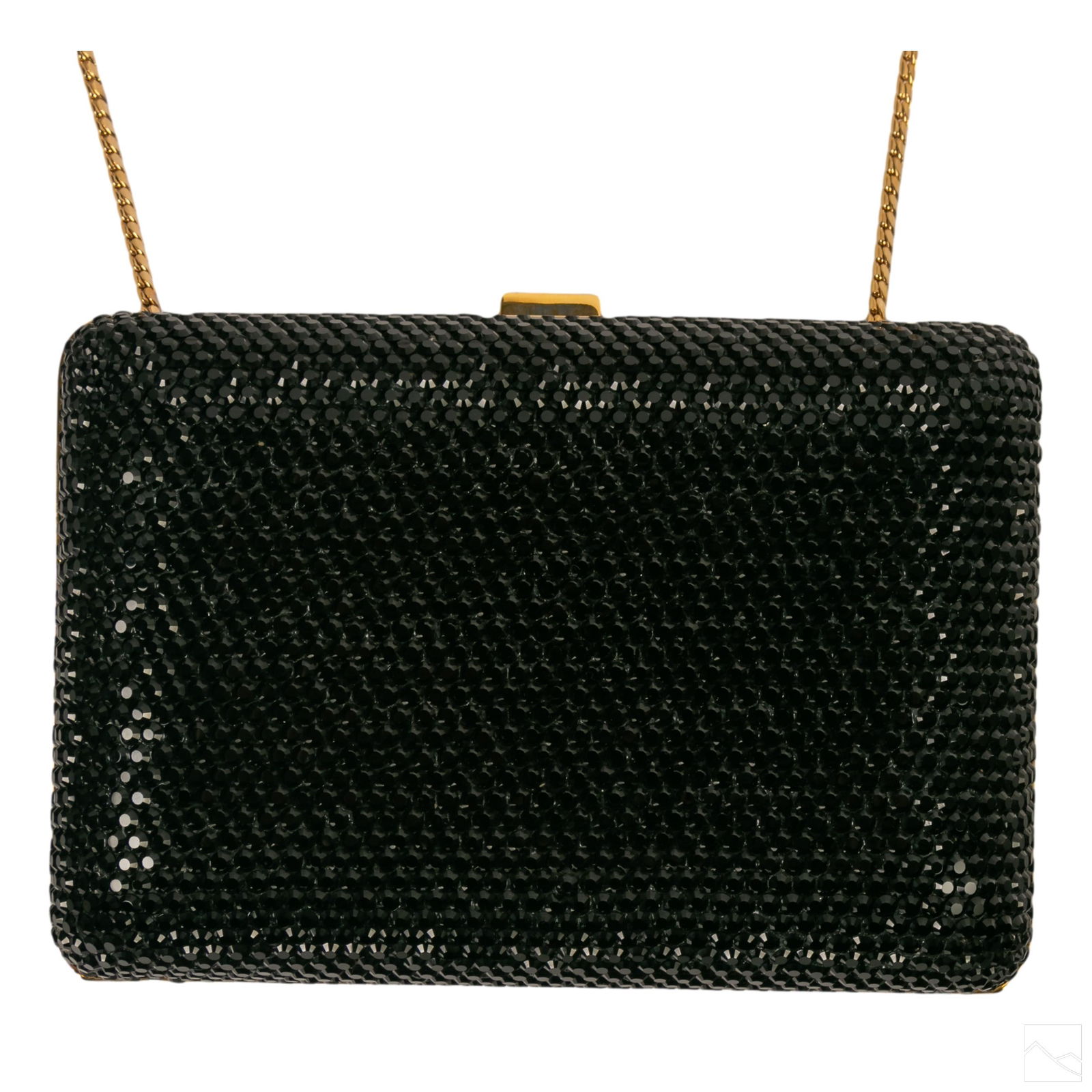Judith Leiber Black Rhinestone Evening Clutch Bag (1 of 5)