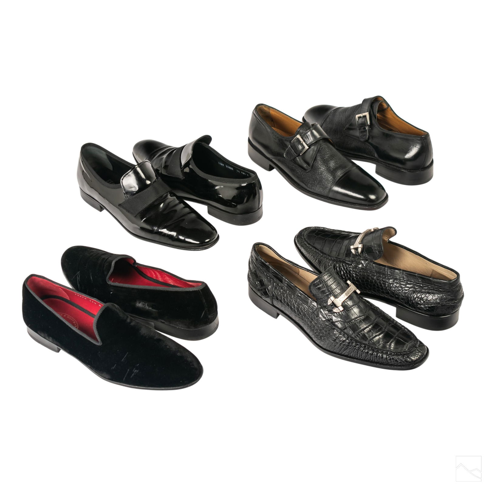 Italian Mens Designer Wingtip Lace Dress Shoes LOT (1 of 9)