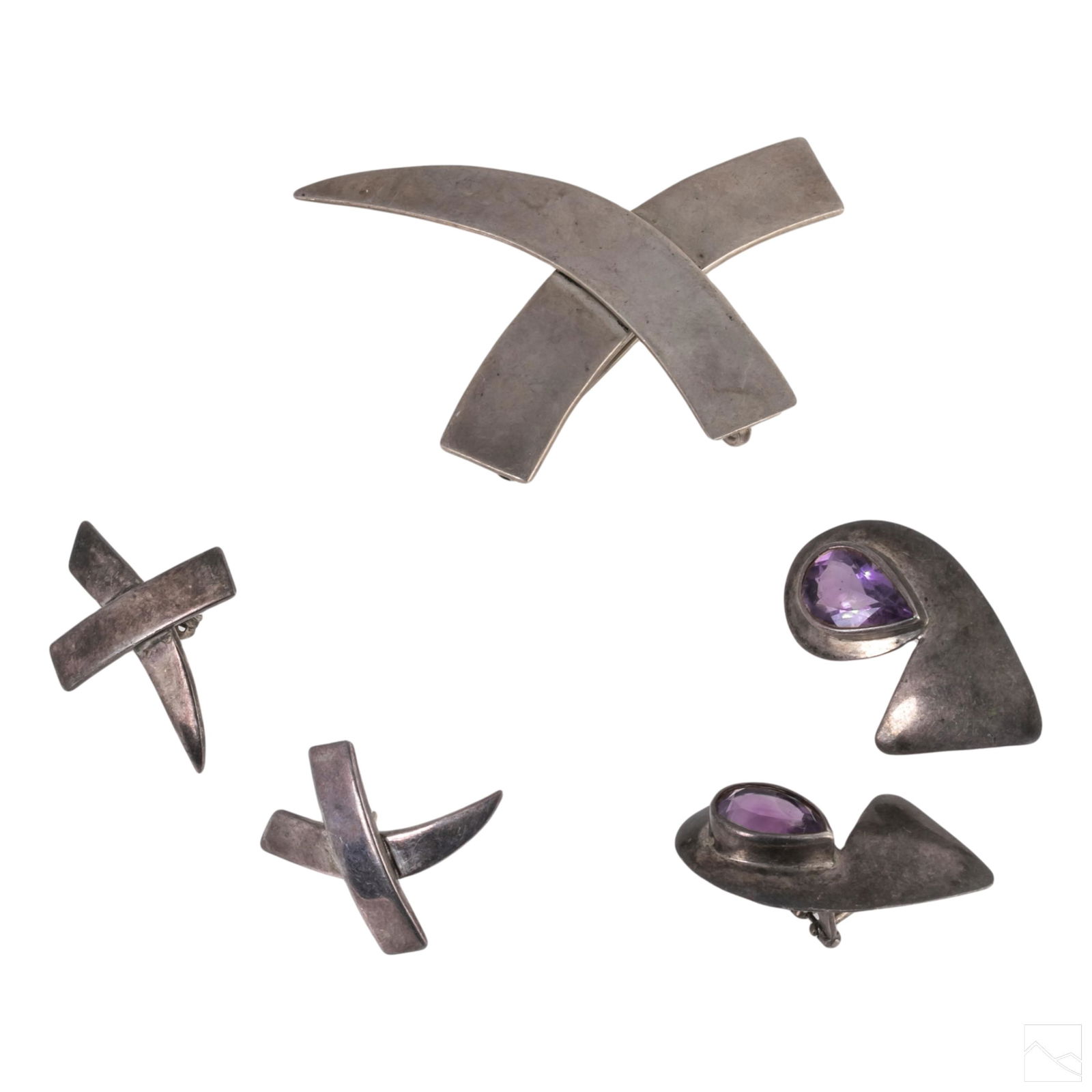 Modern Sterling Silver Earring & Brooch Collection (1 of 10)