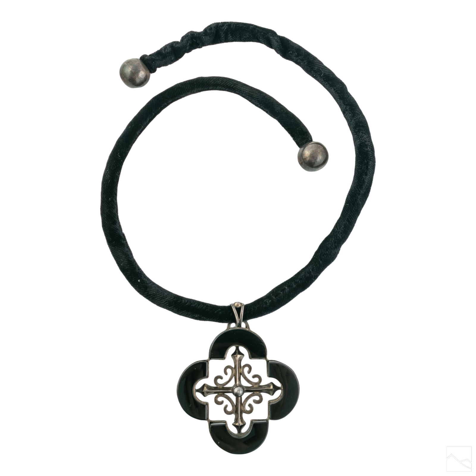 Antonio Pineda Style MGI 970 Silver Onyx Necklace (1 of 5)