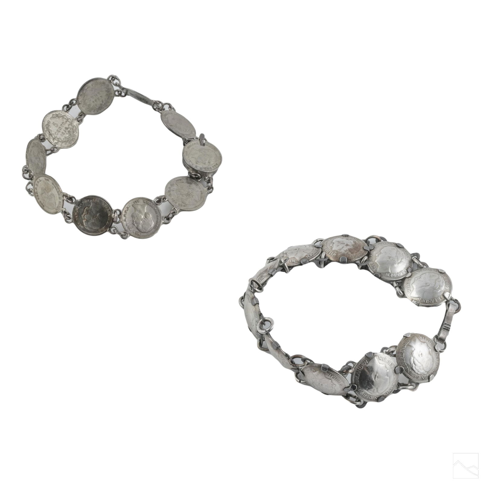 Dutch 640 and Sterling Silver Royal Coin Bracelets (1 of 4)