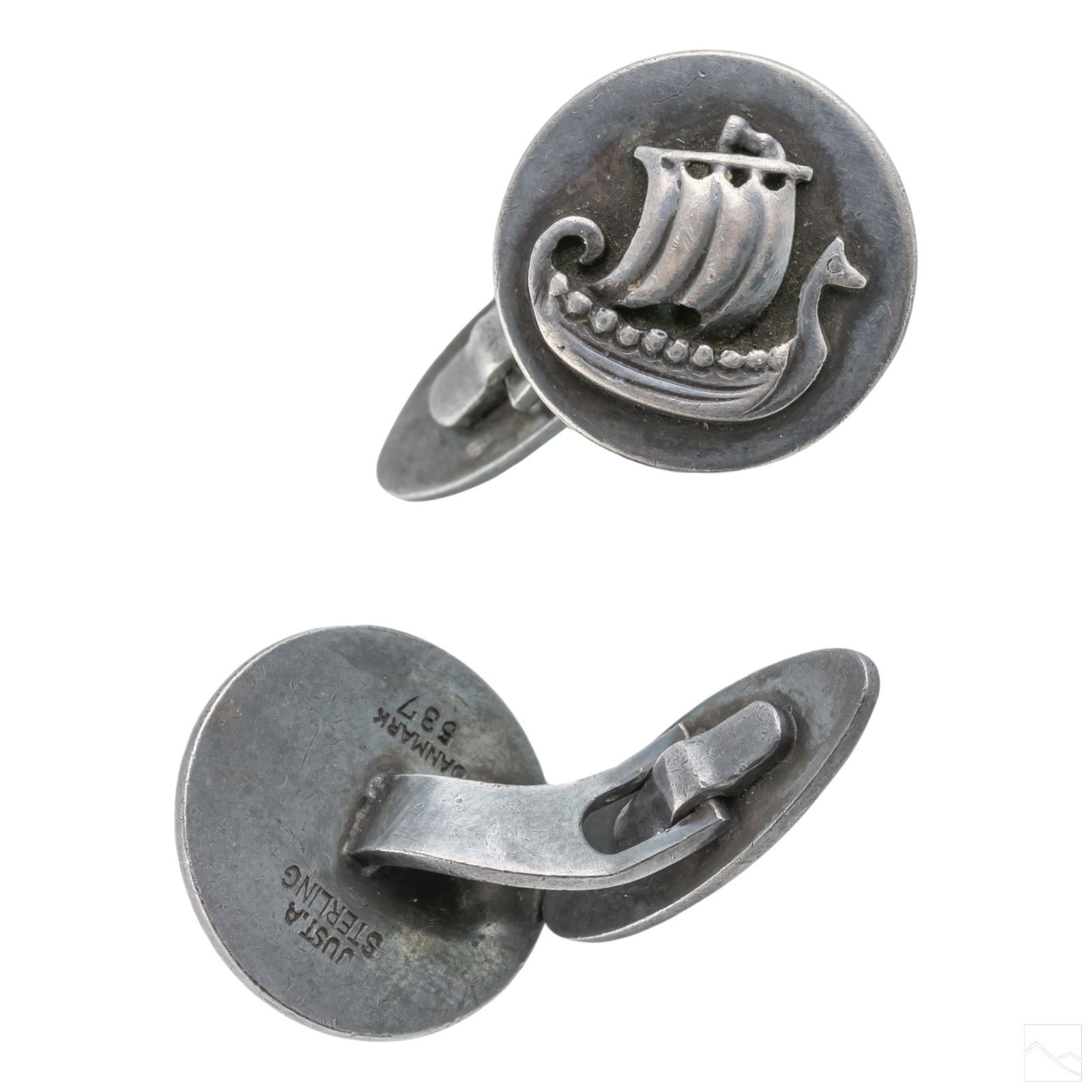 Just Andersen Danish Sterling Silver Cufflinks 14g (1 of 3)