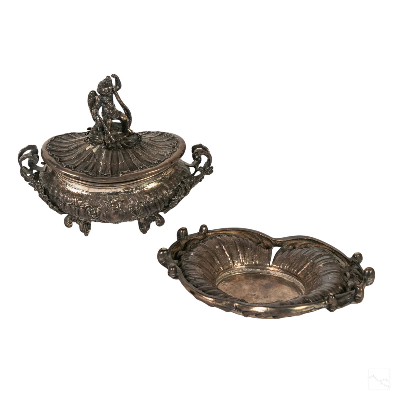 Art Nouveau Hanau Sterling Silver Bowl, Base 1304g (1 of 6)