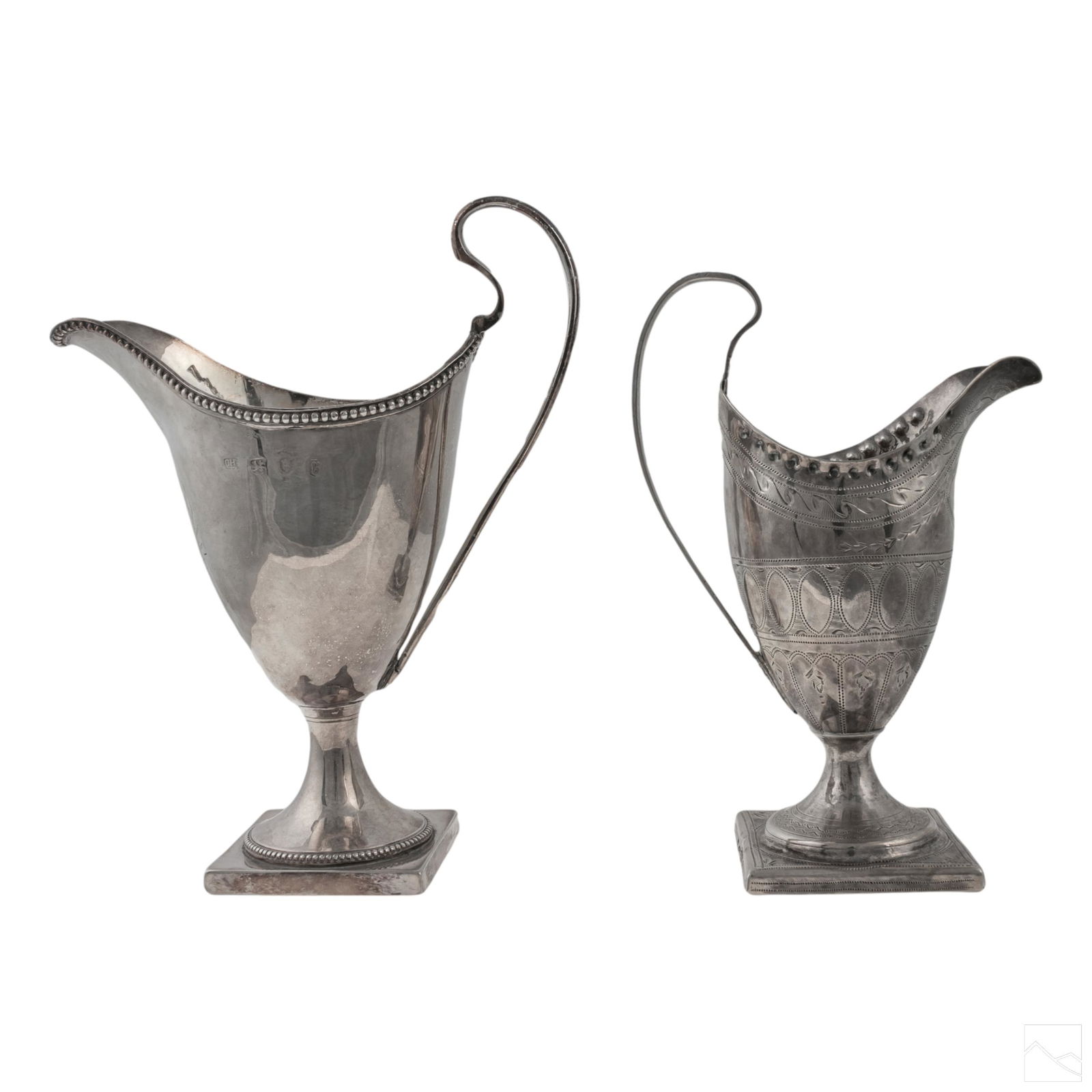 English Sterling Silver Antique Cream Pitchers LOT (1 of 4)