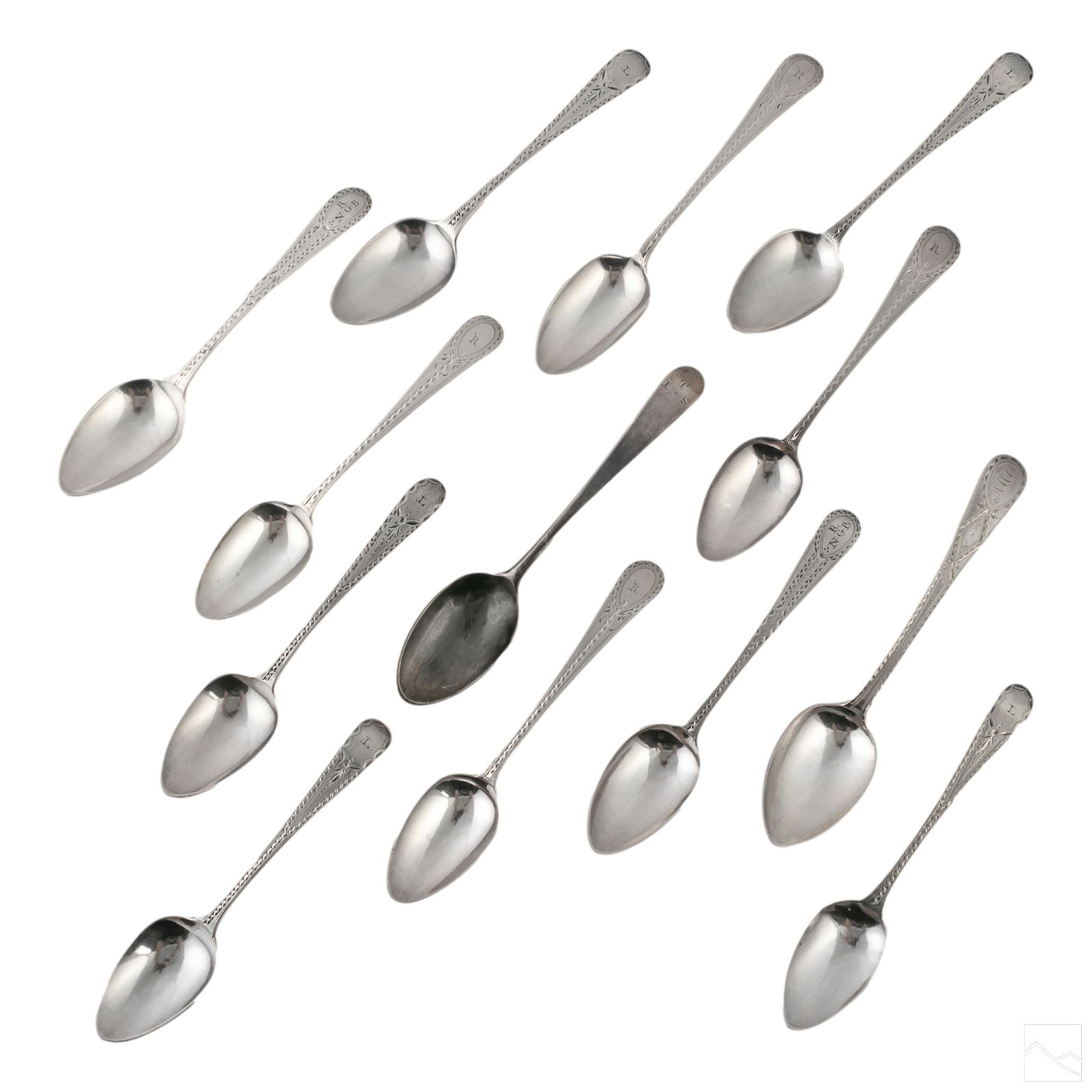 Bateman (18thC.) English Sterling Silver Teaspoons (1 of 4)